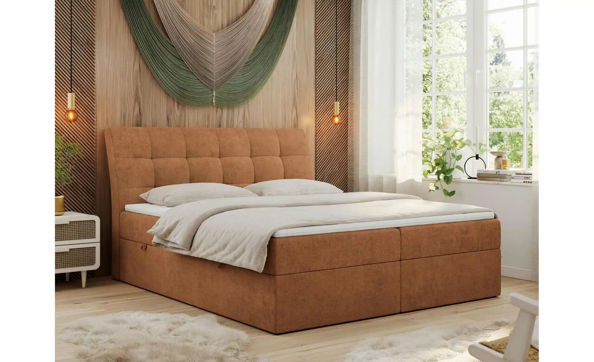 Boxbett mit Bettkasten Diegos ¦ orange ¦ Maße (cm): H: 118 Betten > Komfort günstig online kaufen