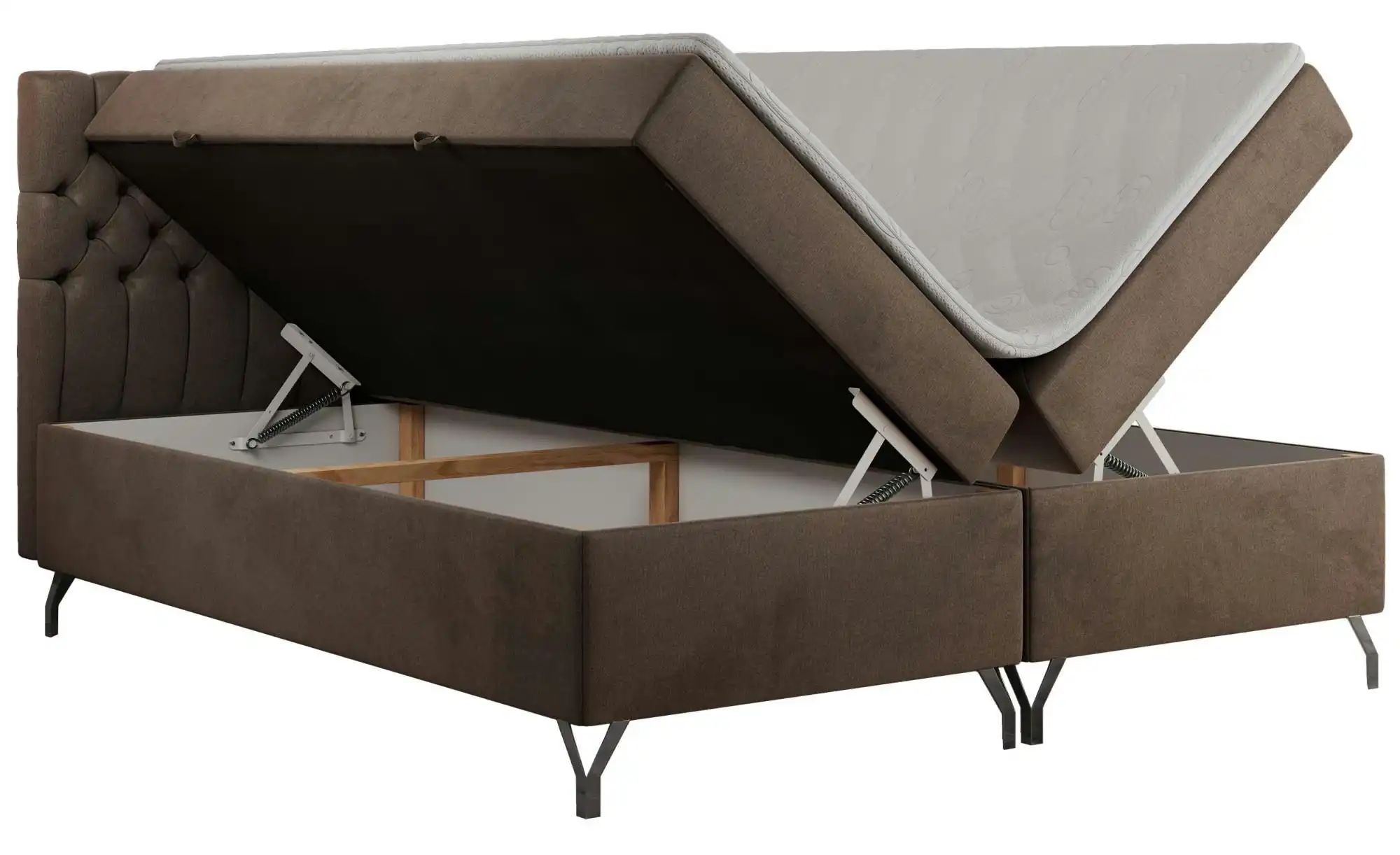 Boxbett mit Bettkasten Grimaldi ¦ braun ¦ Maße (cm): H: 115 Betten > Polste günstig online kaufen
