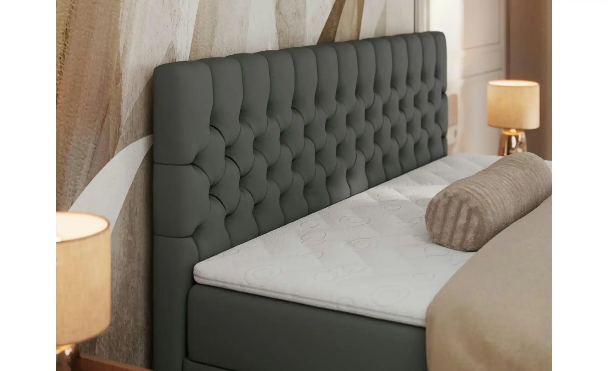 Thumbnail - Boxbett mit Bettkasten Grimaldi ¦ grau ¦ Maße (cm): B: 124 H: 115 Betten > Komfortbetten - Höffner