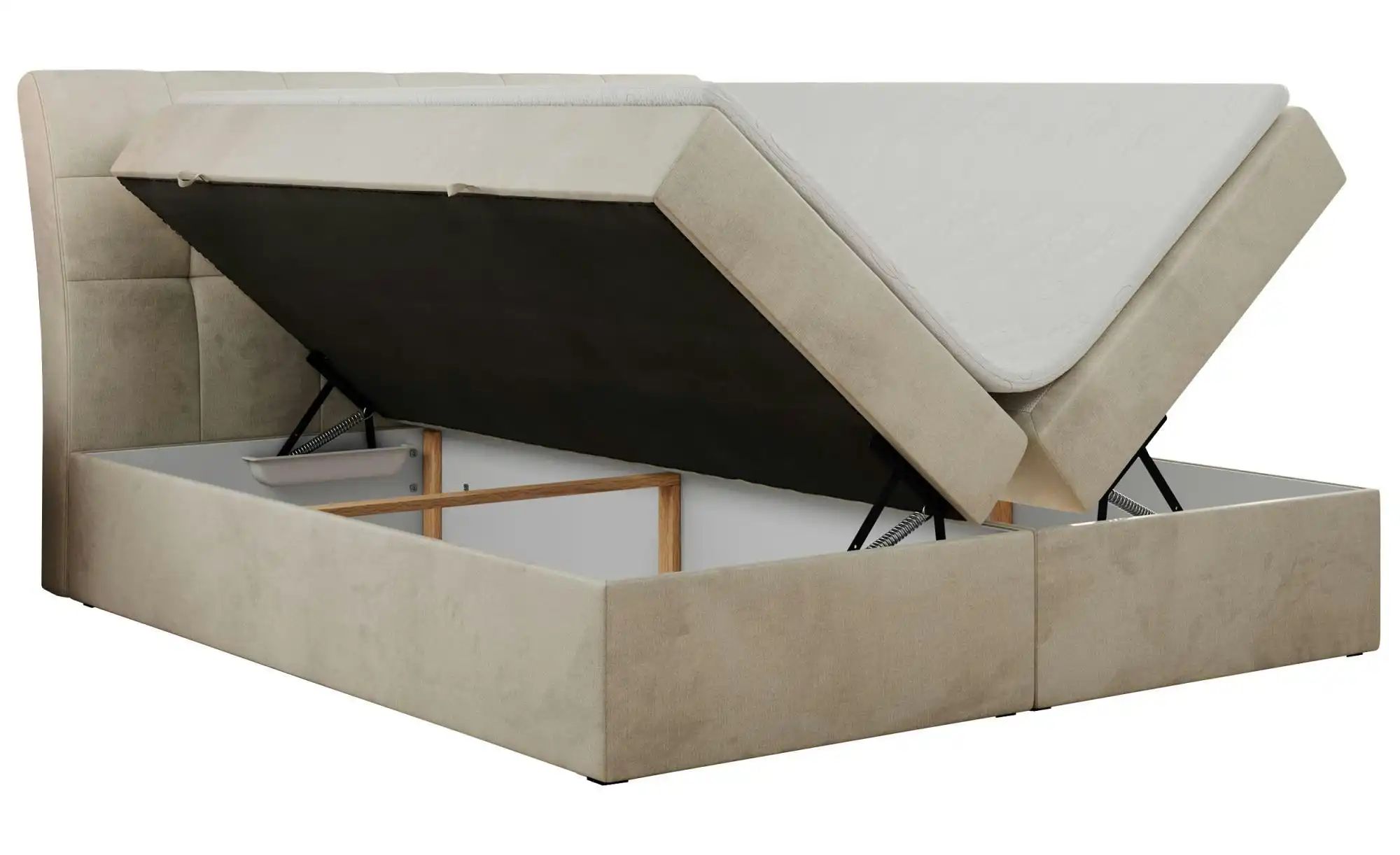 Boxbett mit Bettkasten Diegos ¦ beige ¦ Maße (cm): H: 118 Betten > Komfortb günstig online kaufen