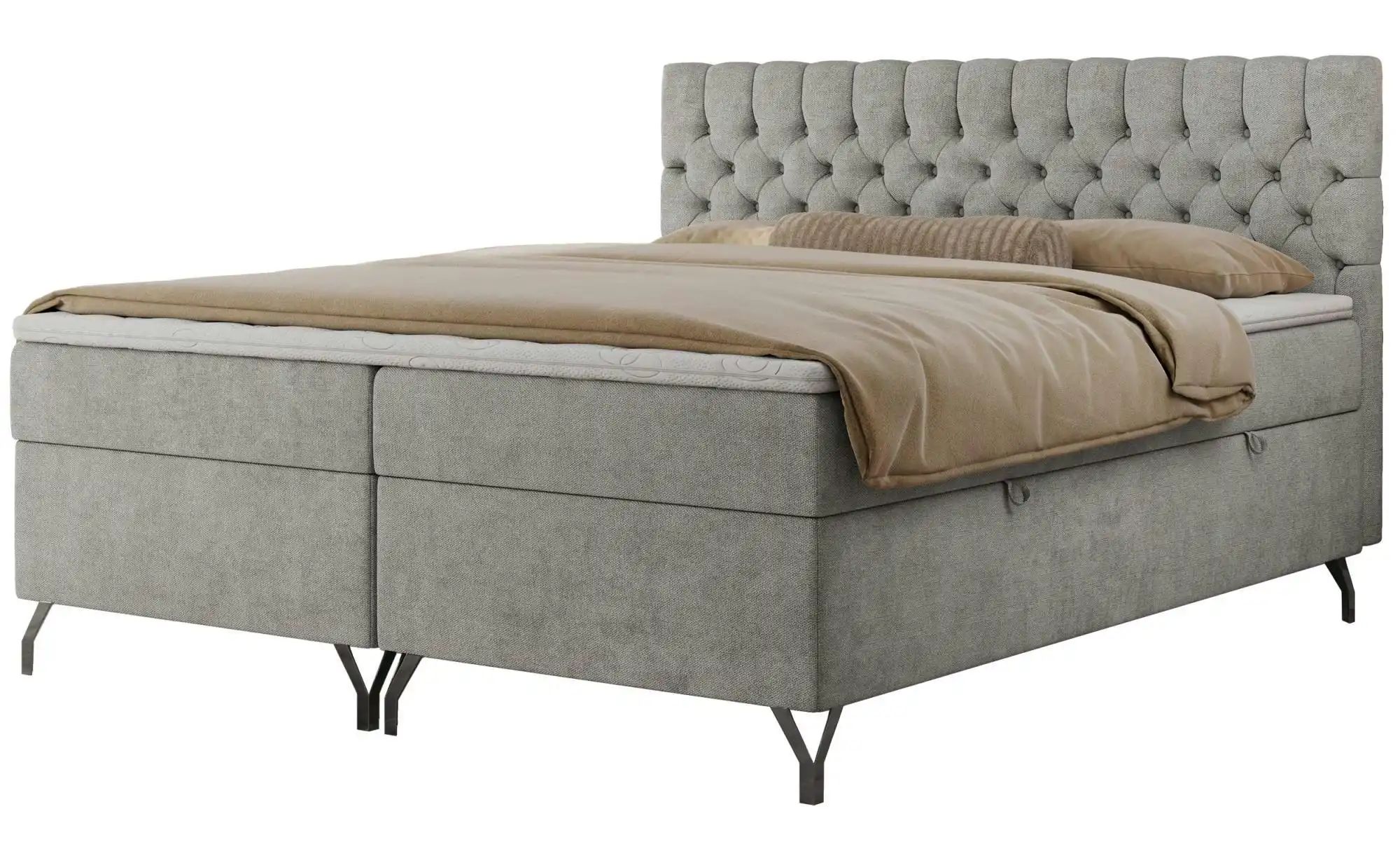 Boxbett mit Bettkasten Grimaldi ¦ grau ¦ Maße (cm): B: 124 H: 115 Betten > günstig online kaufen