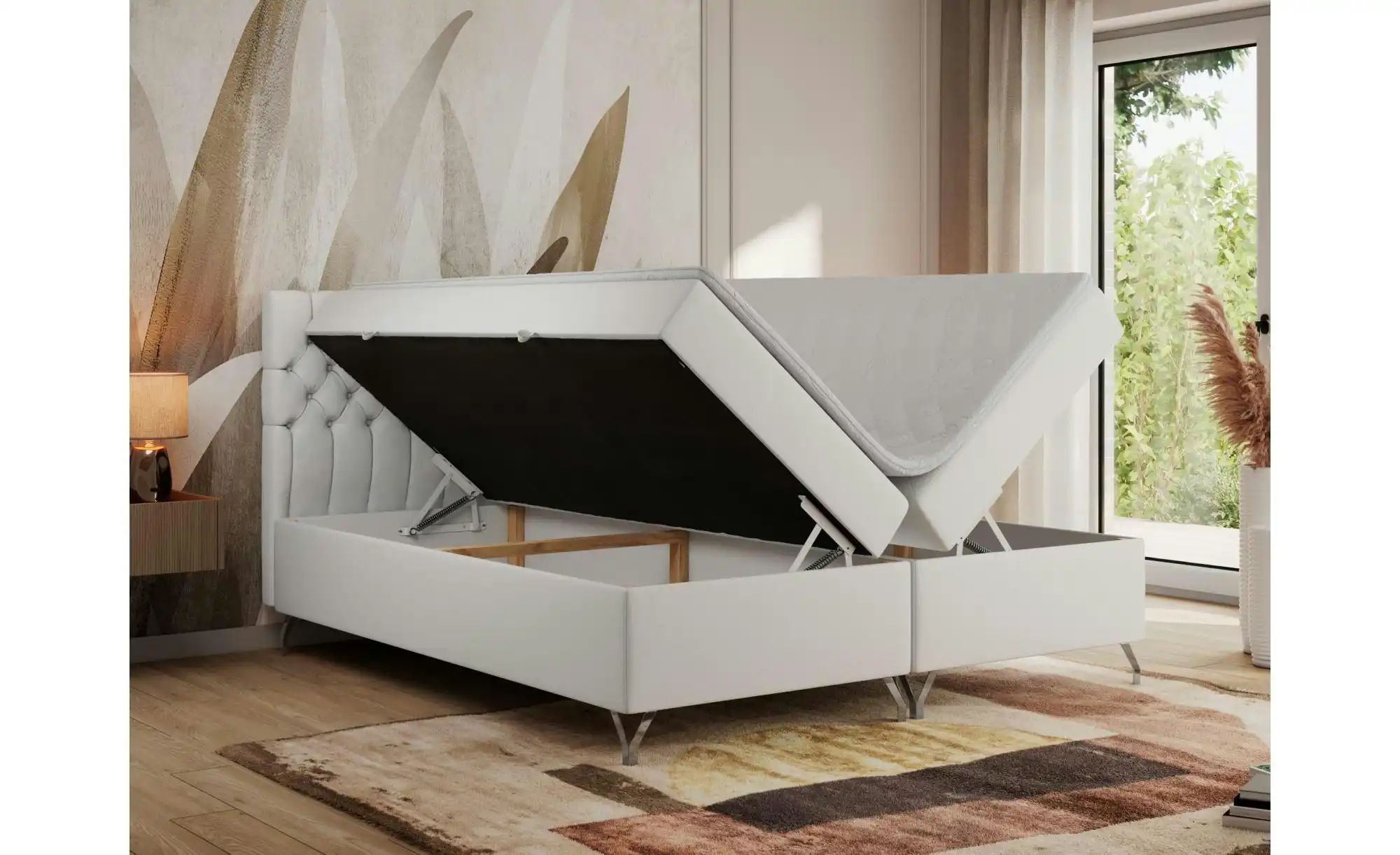 Thumbnail - Boxbett mit Bettkasten Grimaldi ¦ weiß ¦ Maße (cm): B: 184 H: 115 Betten > Komfortbetten - Höffner