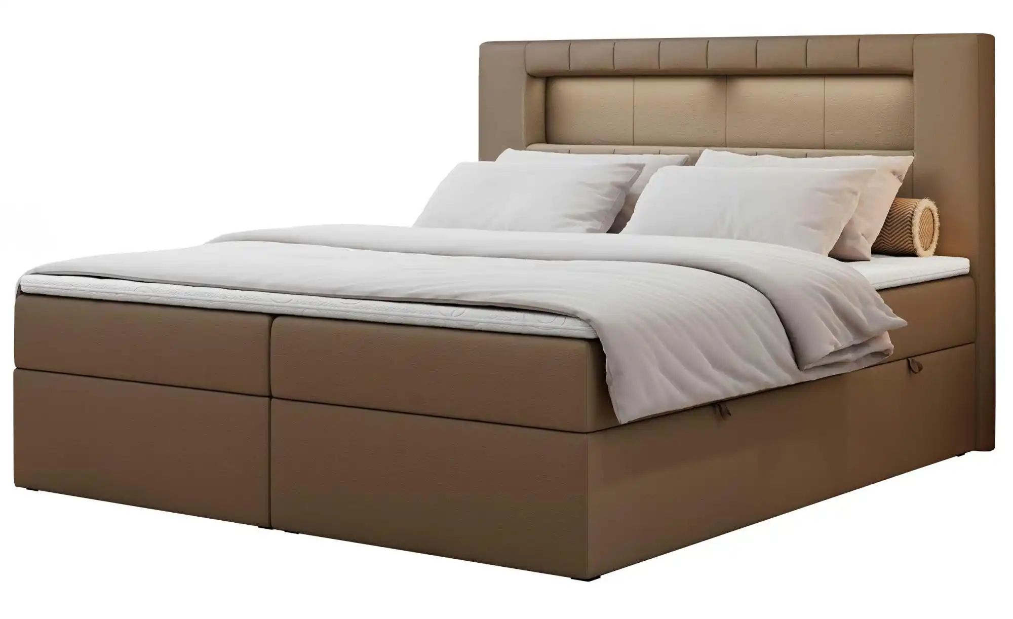 Boxbett mit Bettkasten Gold 5 ¦ braun ¦ Maße (cm): B: 200 H: 103 Betten > K günstig online kaufen