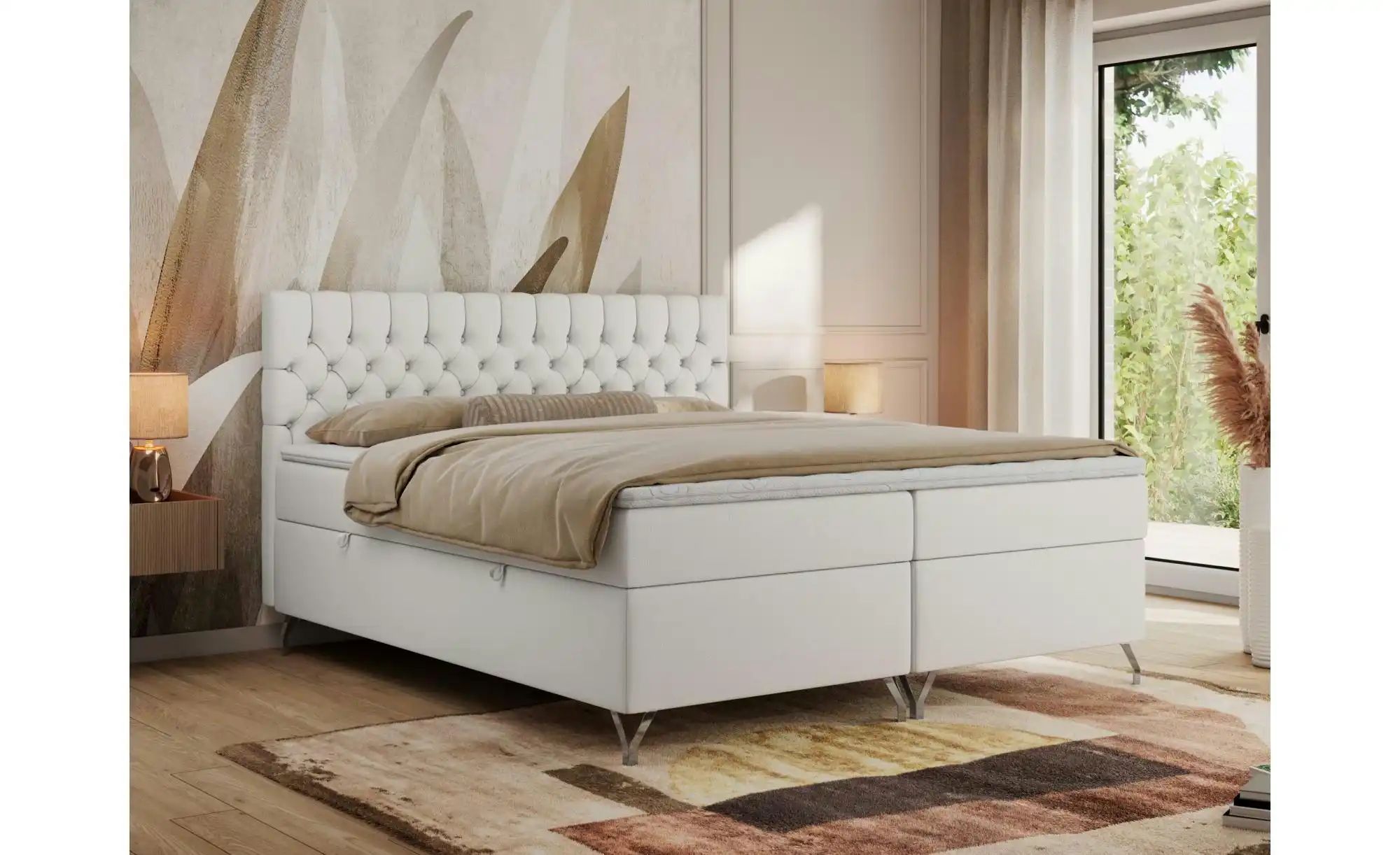 Boxbett mit Bettkasten Grimaldi ¦ weiß ¦ Maße (cm): H: 115 Betten > Komfort günstig online kaufen