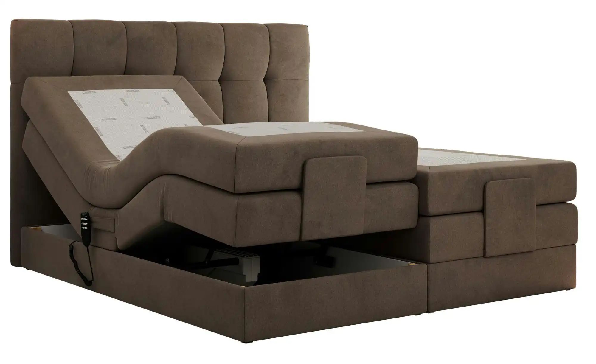 Motor Boxspringbett mit Bettkasten Vittoria ¦ braun ¦ Maße (cm): B: 188 H: günstig online kaufen