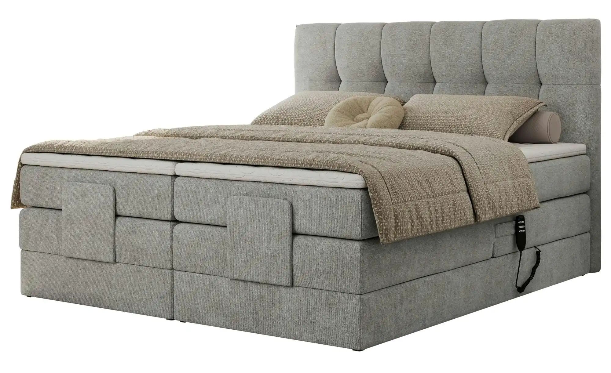 Motor Boxspringbett mit Bettkasten Vittoria ¦ grau ¦ Maße (cm): B: 208 H: 1 günstig online kaufen