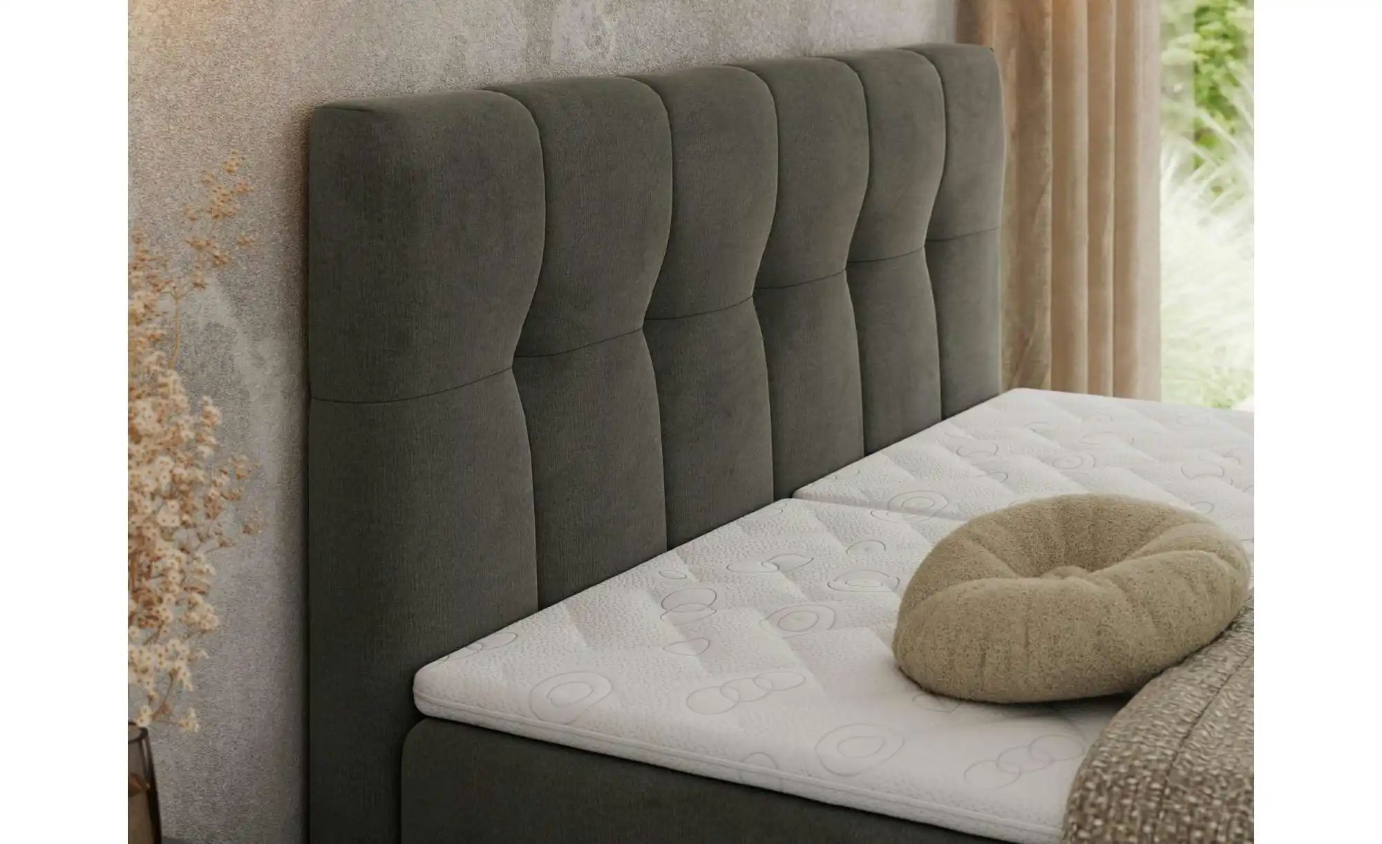 Motor Boxspringbett mit Bettkasten Vittoria ¦ grau ¦ Maße (cm): B: 168 H: 1 günstig online kaufen