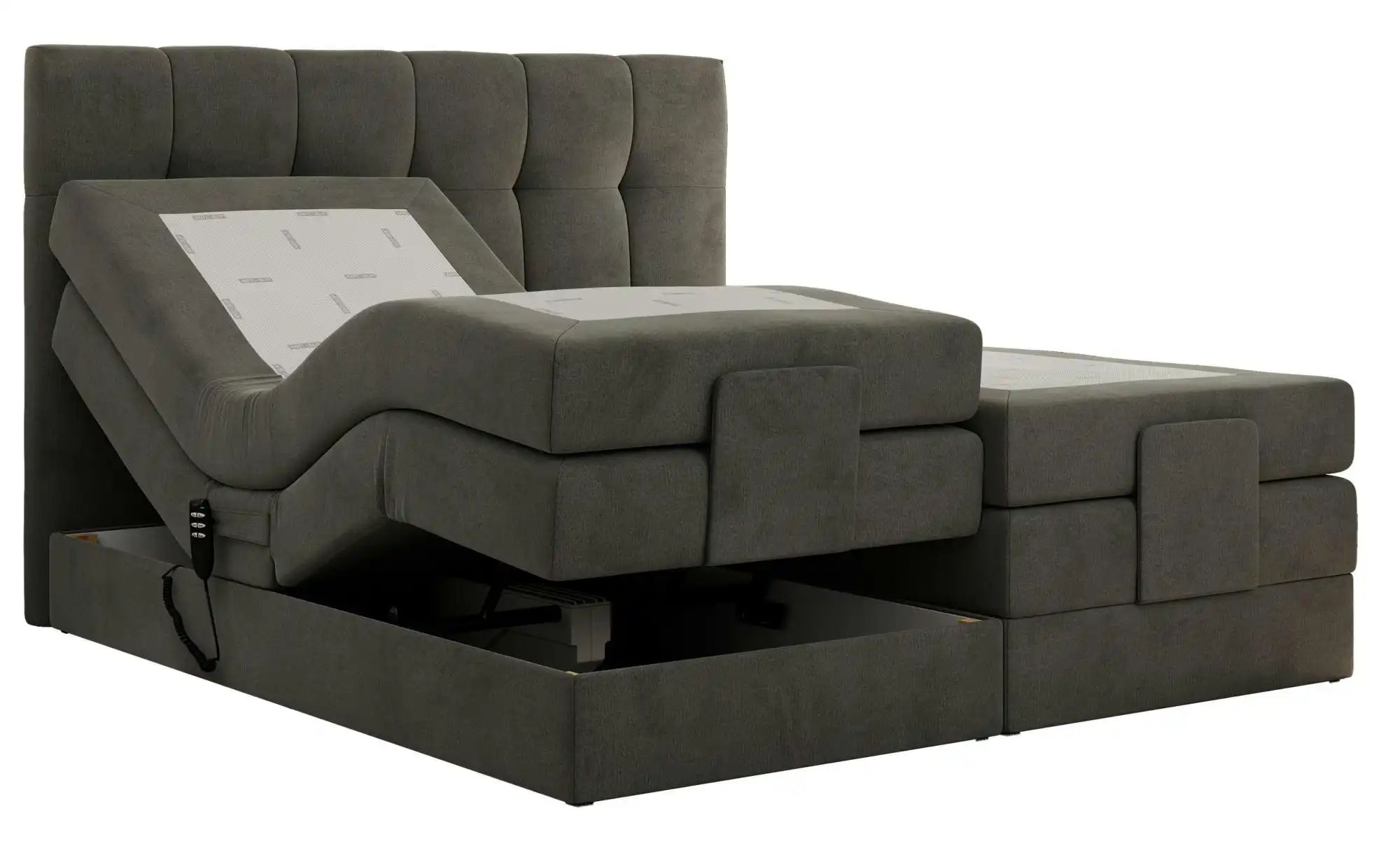 Motor Boxspringbett mit Bettkasten Vittoria ¦ grau ¦ Maße (cm): B: 208 H: 1 günstig online kaufen