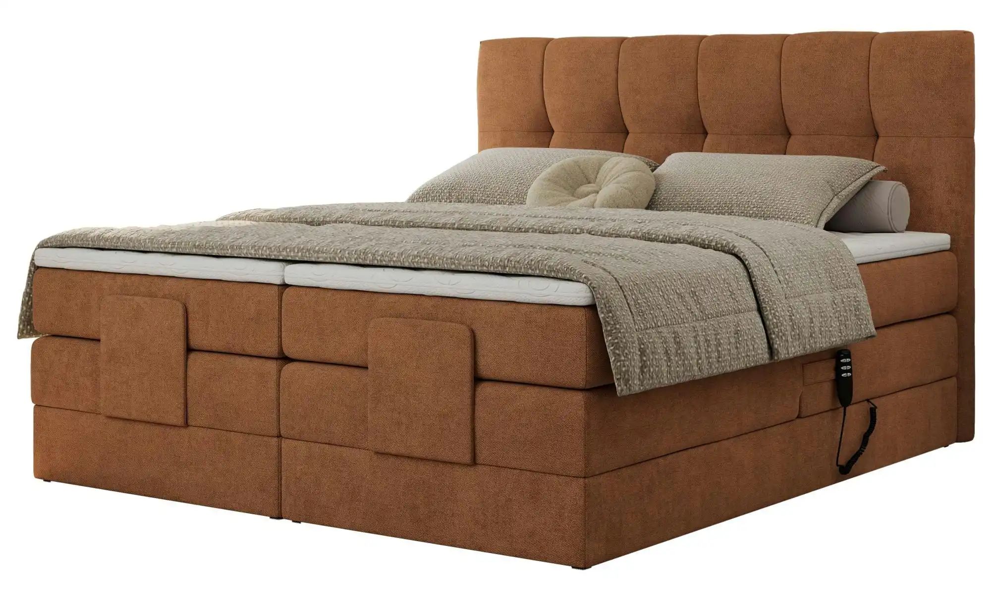 Motor Boxspringbett mit Bettkasten Vittoria ¦ orange ¦ Maße (cm): B: 168 H: günstig online kaufen