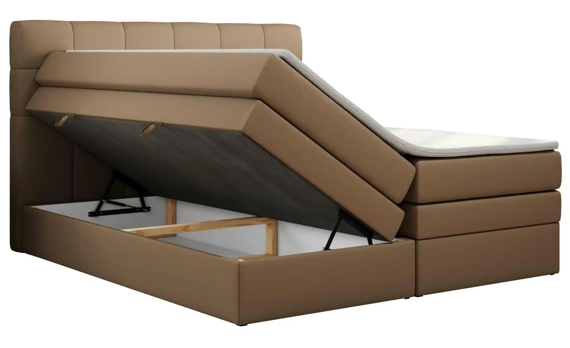 Boxspringbett mit Bettkasten Luka King ¦ braun ¦ Maße (cm): B: 200 H: 110 B günstig online kaufen