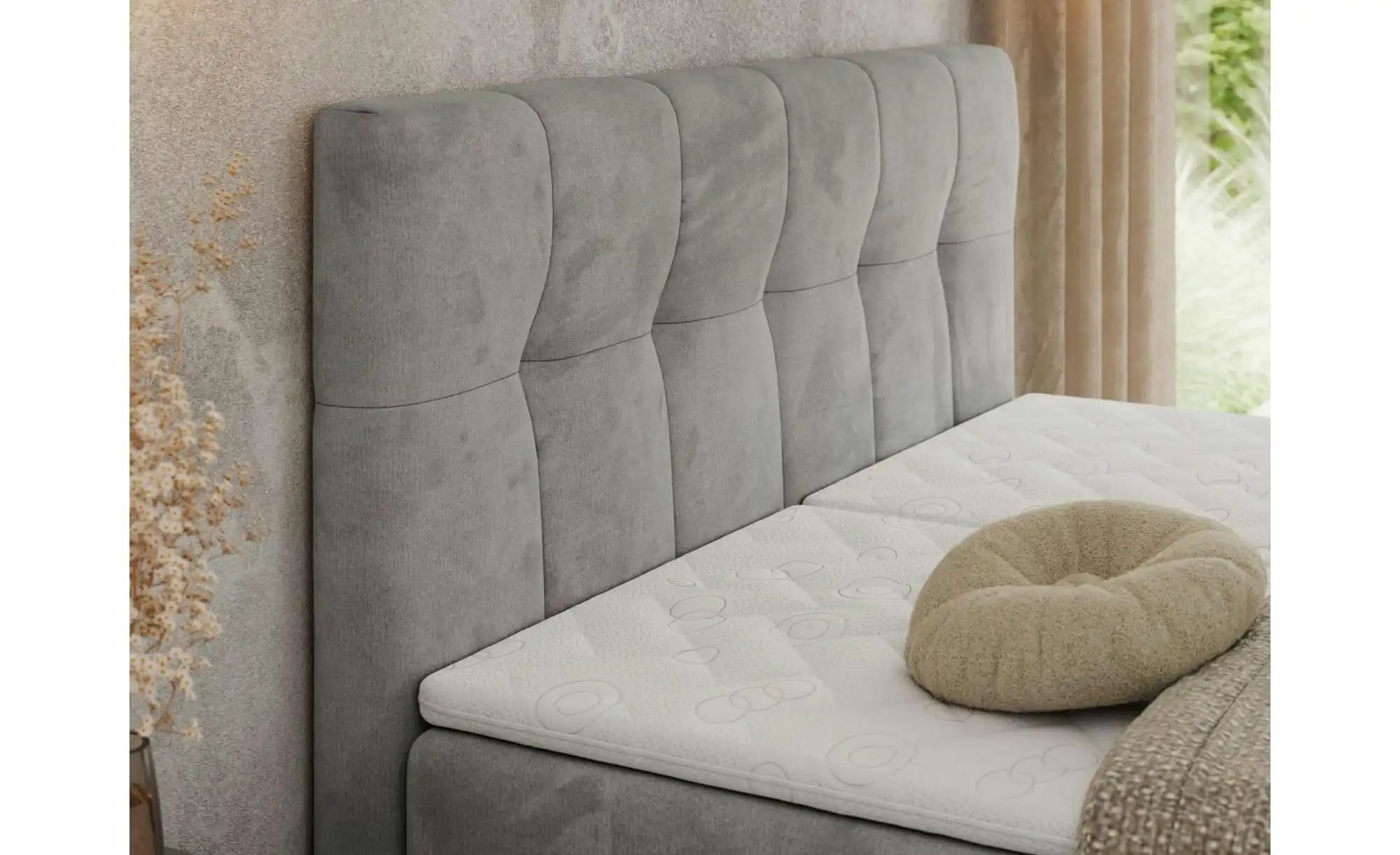 Motor Boxspringbett mit Bettkasten Vittoria ¦ grau ¦ Maße (cm): B: 168 H: 1 günstig online kaufen