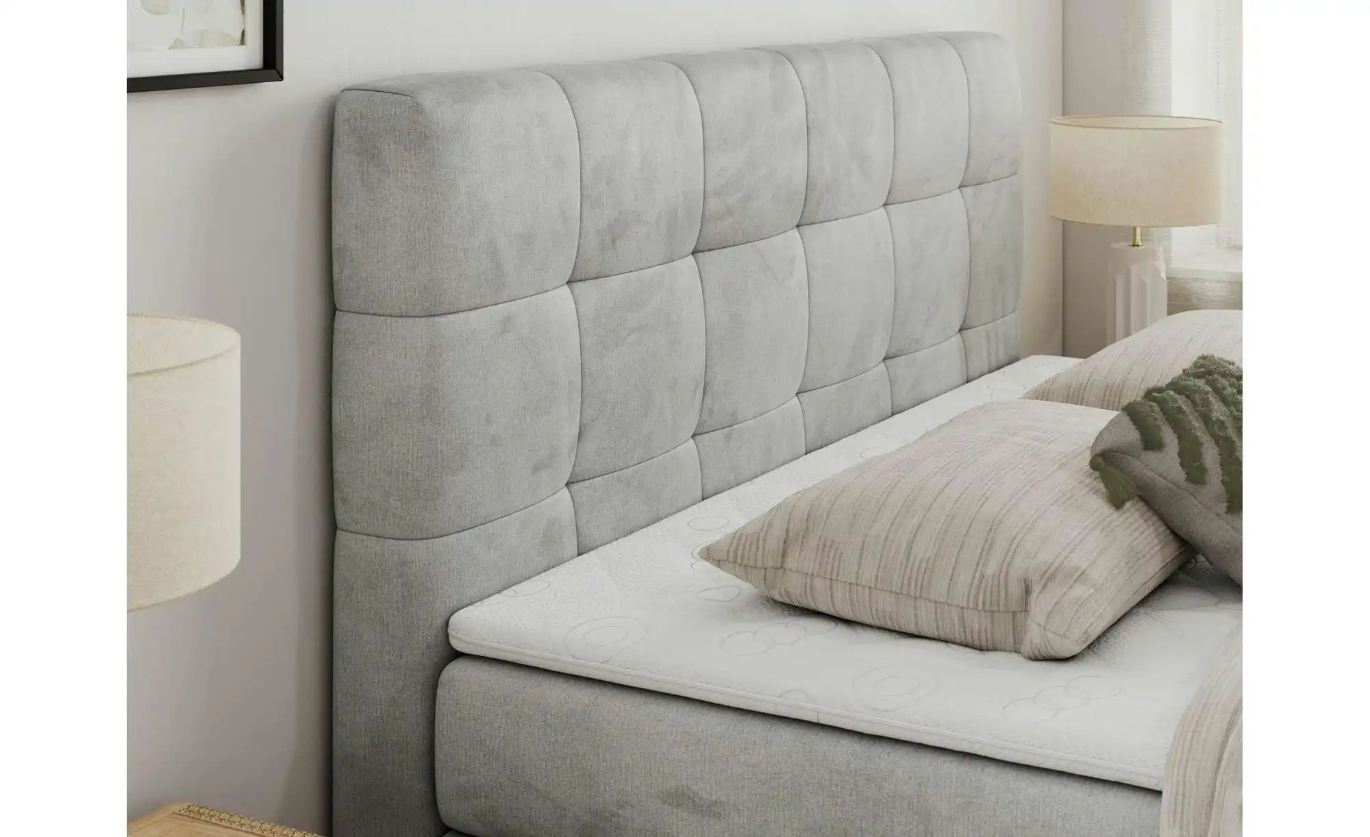Thumbnail - Boxspringbett mit Bettkasten Luka King ¦ grau ¦ Maße (cm): B: 140 H: 110 Betten > Komfortbetten - Höffner