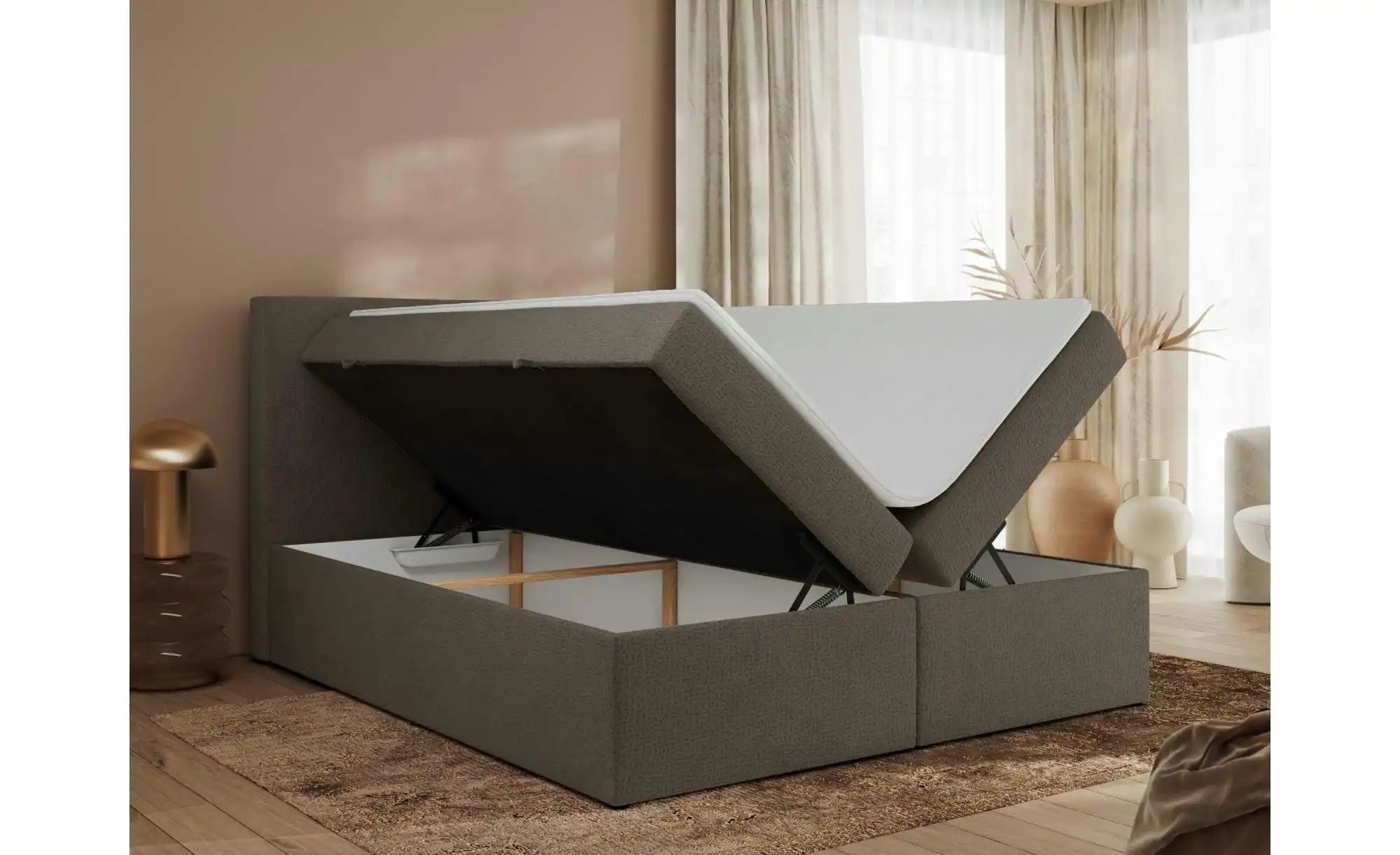 Thumbnail - Boxbett mit Bettkasten Jaguar ¦ braun ¦ Maße (cm): B: 144 H: 119 Betten > Komfortbetten - Höffner