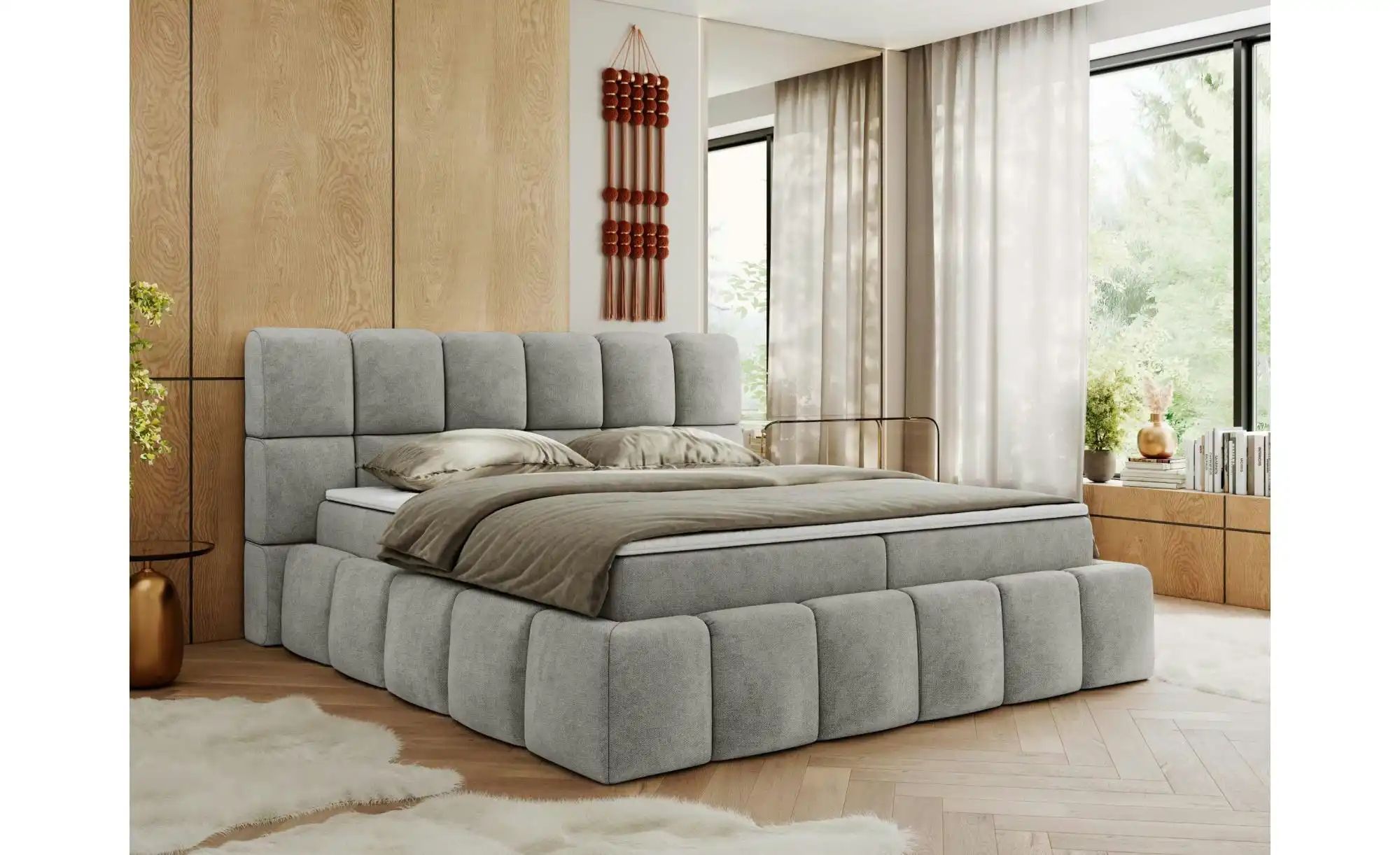 Boxbett mit Bettkasten Nira ¦ grau ¦ Maße (cm): H: 113 Betten > Komfortbett günstig online kaufen