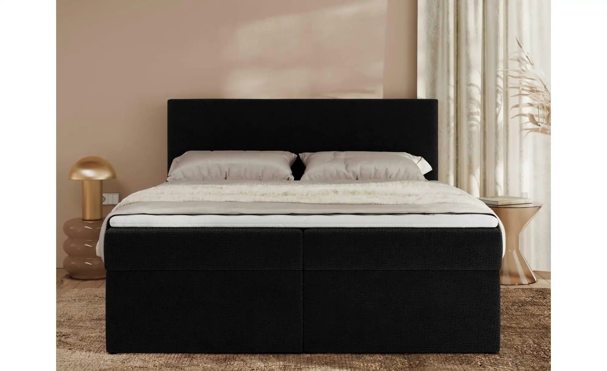 Boxbett mit Bettkasten Jaguar ¦ schwarz ¦ Maße (cm): H: 119 Betten > Komfor günstig online kaufen