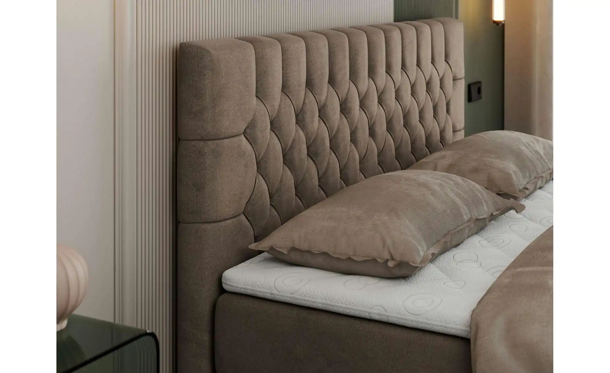 Thumbnail - Boxbett mit Bettkasten Pera ¦ braun ¦ Maße (cm): H: 125 Betten > Komfortbetten - Höffner