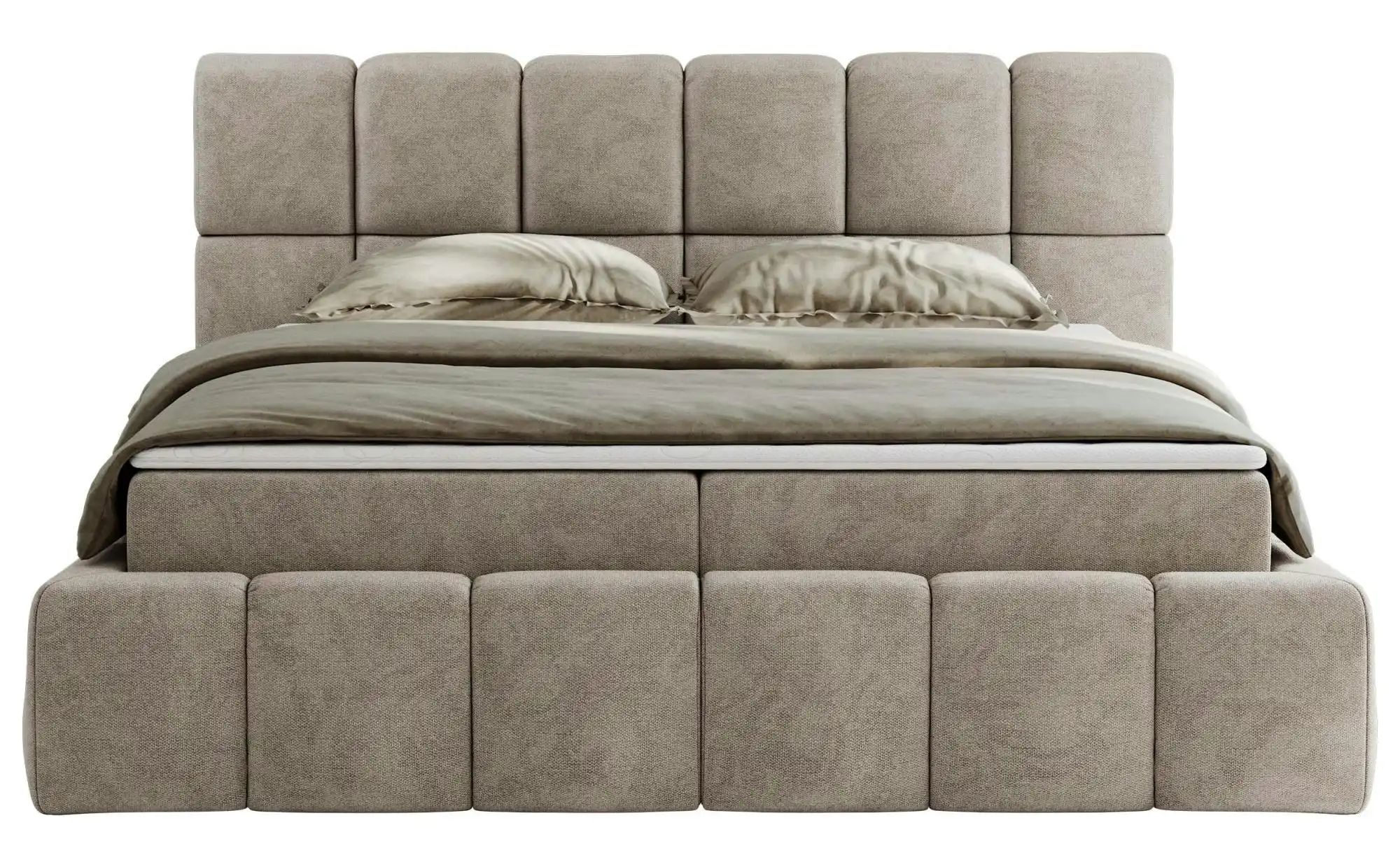 Boxbett mit Bettkasten Nira ¦ beige ¦ Maße (cm): H: 113 Betten > Komfortbet günstig online kaufen