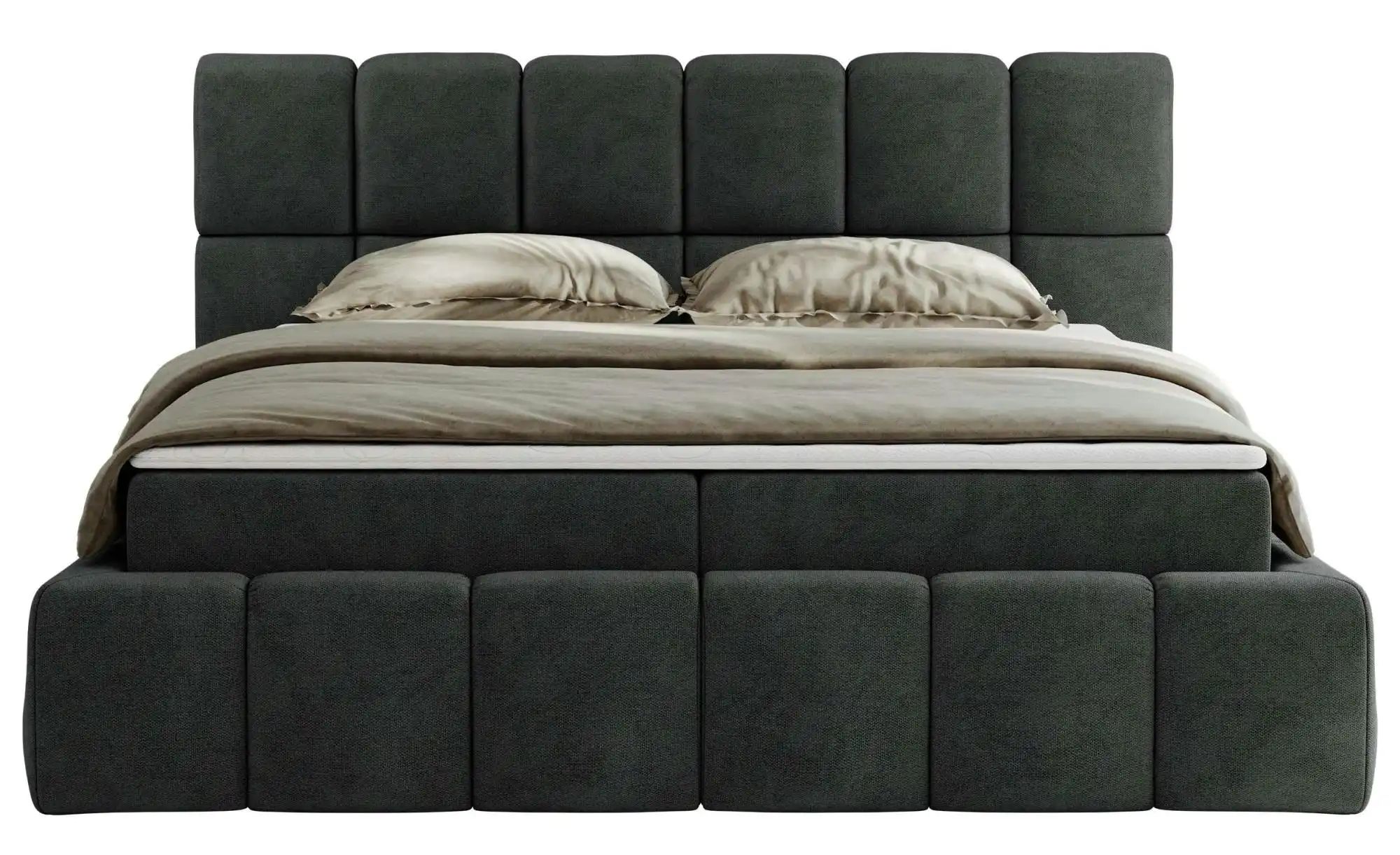 Boxbett mit Bettkasten Nira ¦ grau ¦ Maße (cm): B: 194 H: 113 Betten > Komf günstig online kaufen