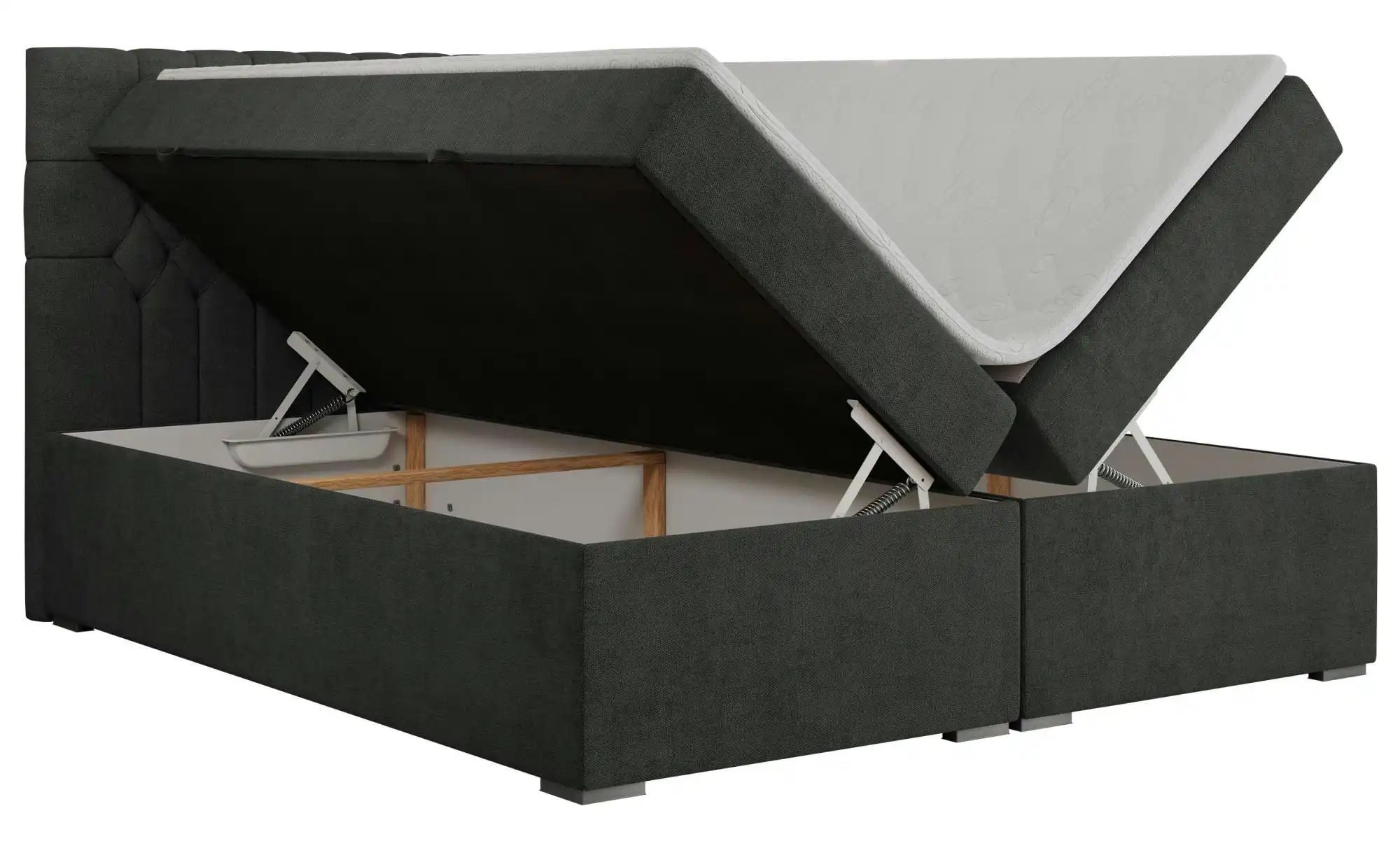 Boxbett mit Bettkasten Pera ¦ grau ¦ Maße (cm): H: 125 Betten > Komfortbett günstig online kaufen