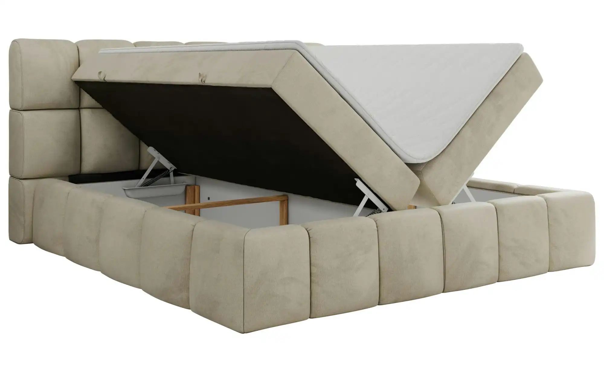 Thumbnail - Boxbett mit Bettkasten Nira ¦ beige ¦ Maße (cm): H: 113 Betten > Komfortbetten - Höffner