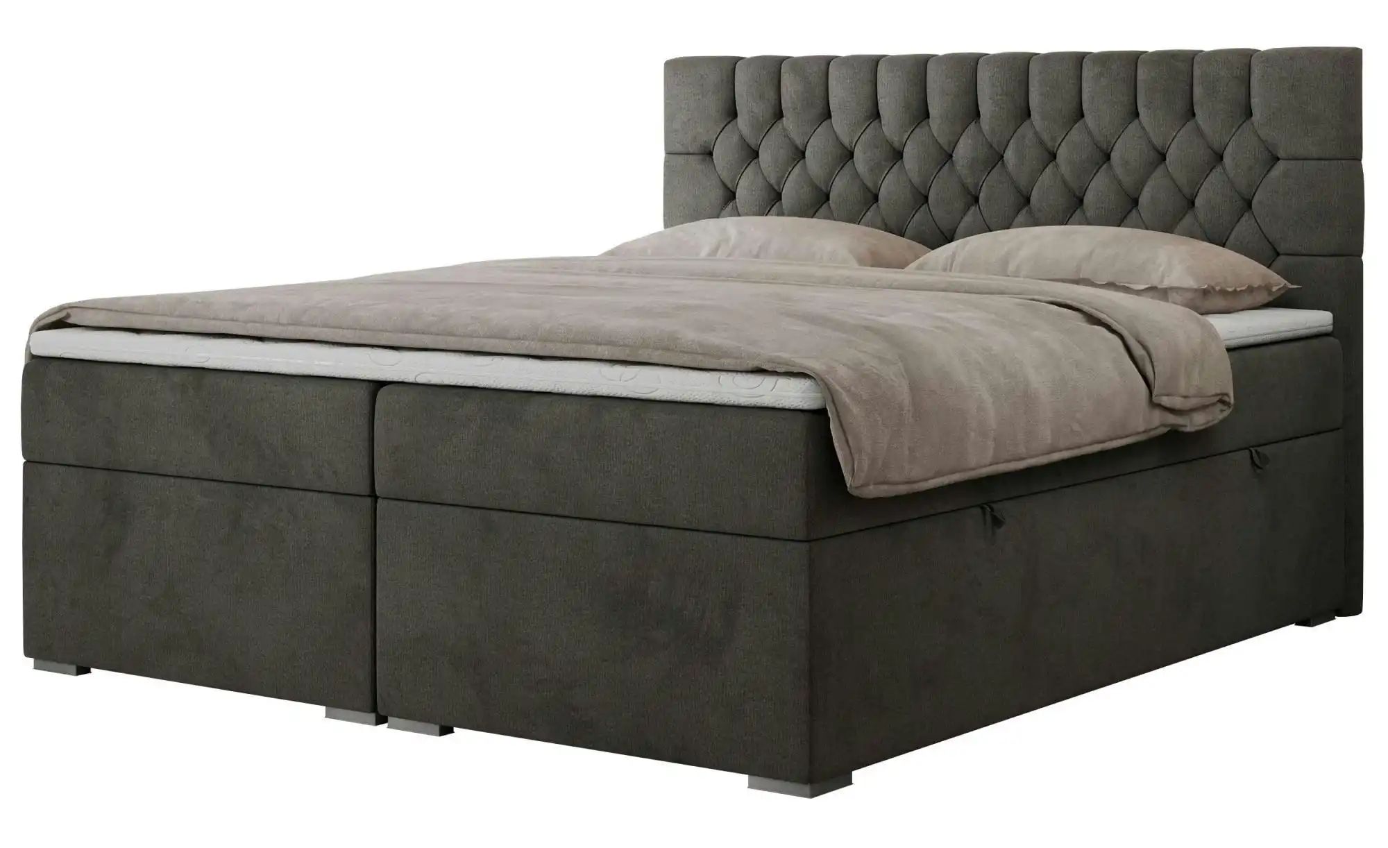 Boxbett mit Bettkasten Pera ¦ grau ¦ Maße (cm): H: 125 Betten > Komfortbett günstig online kaufen