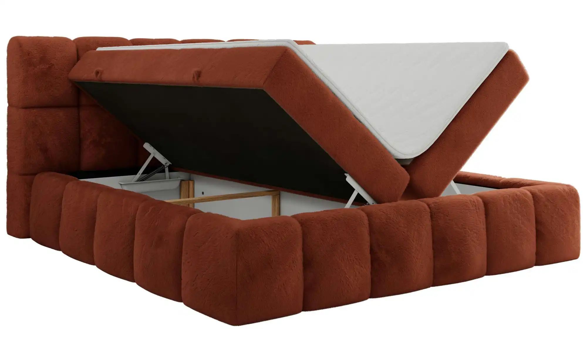 Boxbett mit Bettkasten Nira ¦ orange ¦ Maße (cm): H: 113 Betten > Komfortbe günstig online kaufen