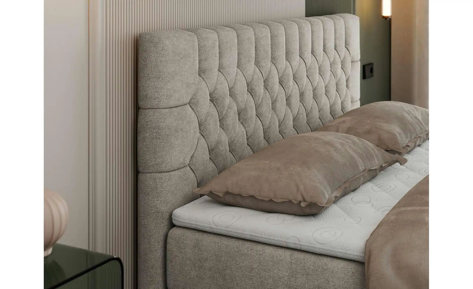 Thumbnail - Boxbett mit Bettkasten Pera ¦ beige ¦ Maße (cm): H: 125 Betten > Komfortbetten - Höffner