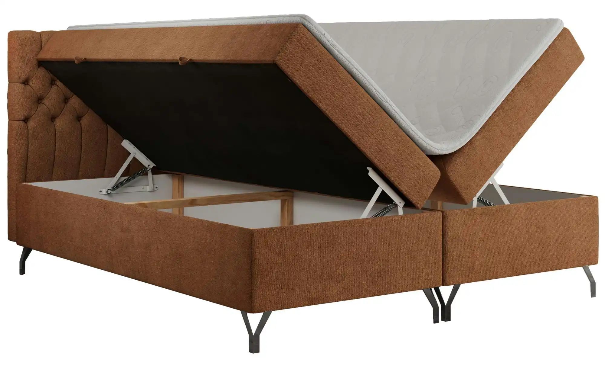 Boxbett mit Bettkasten Grimaldi ¦ orange ¦ Maße (cm): H: 115 Betten > Komfo günstig online kaufen