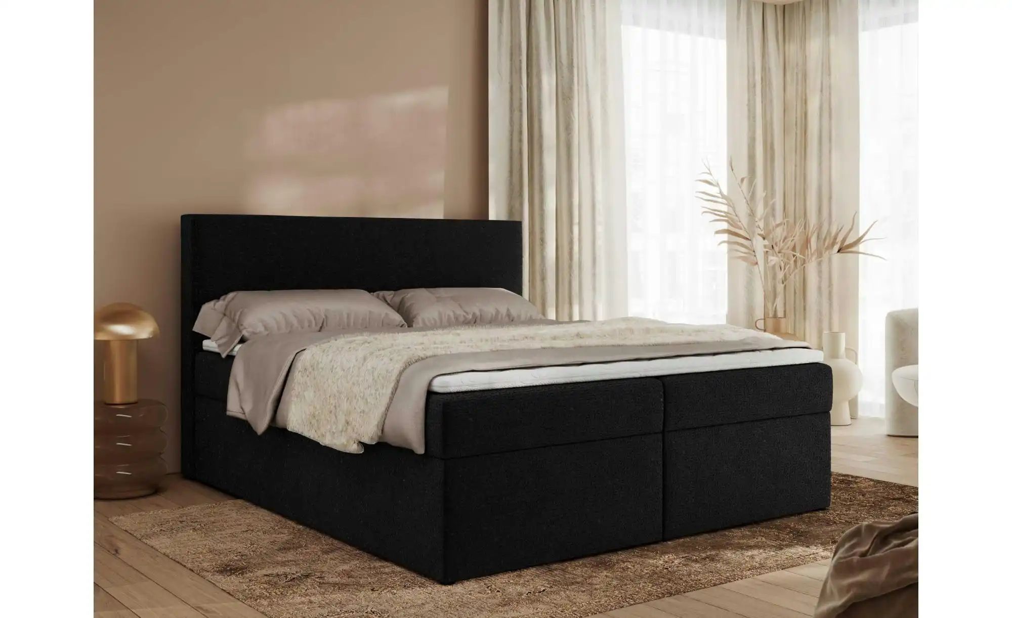 Boxbett mit Bettkasten Jaguar ¦ schwarz ¦ Maße (cm): H: 119 Betten > Polste günstig online kaufen