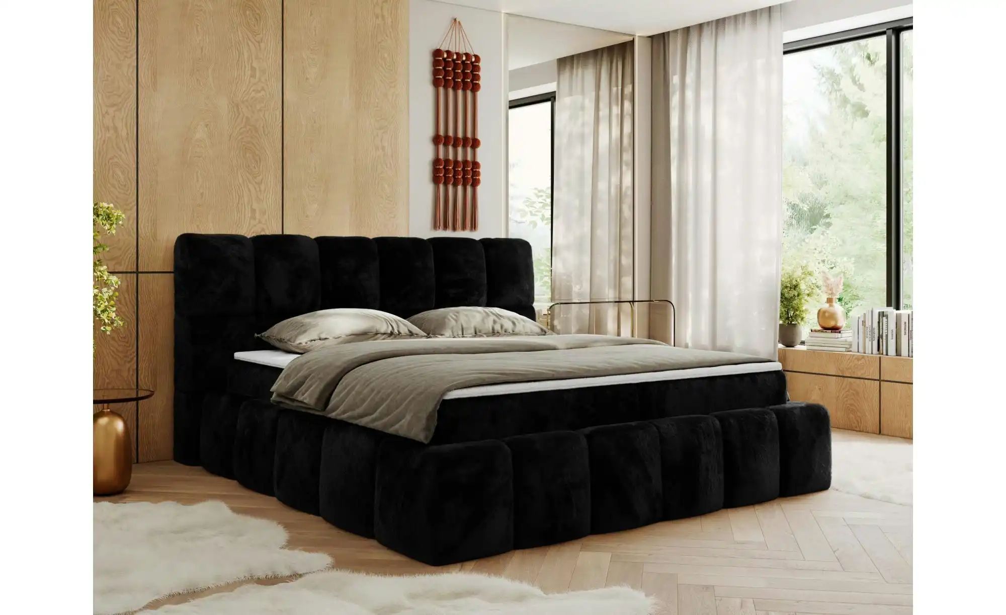 Thumbnail - Boxbett mit Bettkasten Nira ¦ schwarz ¦ Maße (cm): H: 113 Betten > Komfortbetten - Höffner