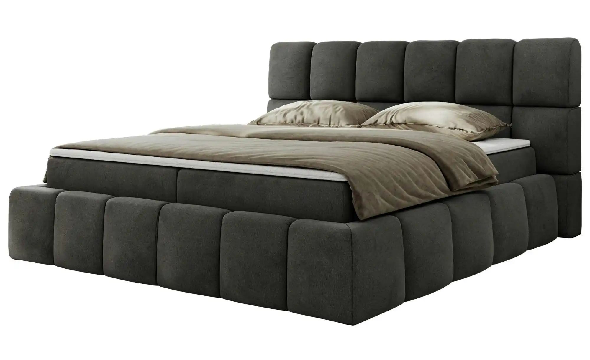 Boxbett mit Bettkasten Nira ¦ grau ¦ Maße (cm): H: 113 Betten > Komfortbett günstig online kaufen
