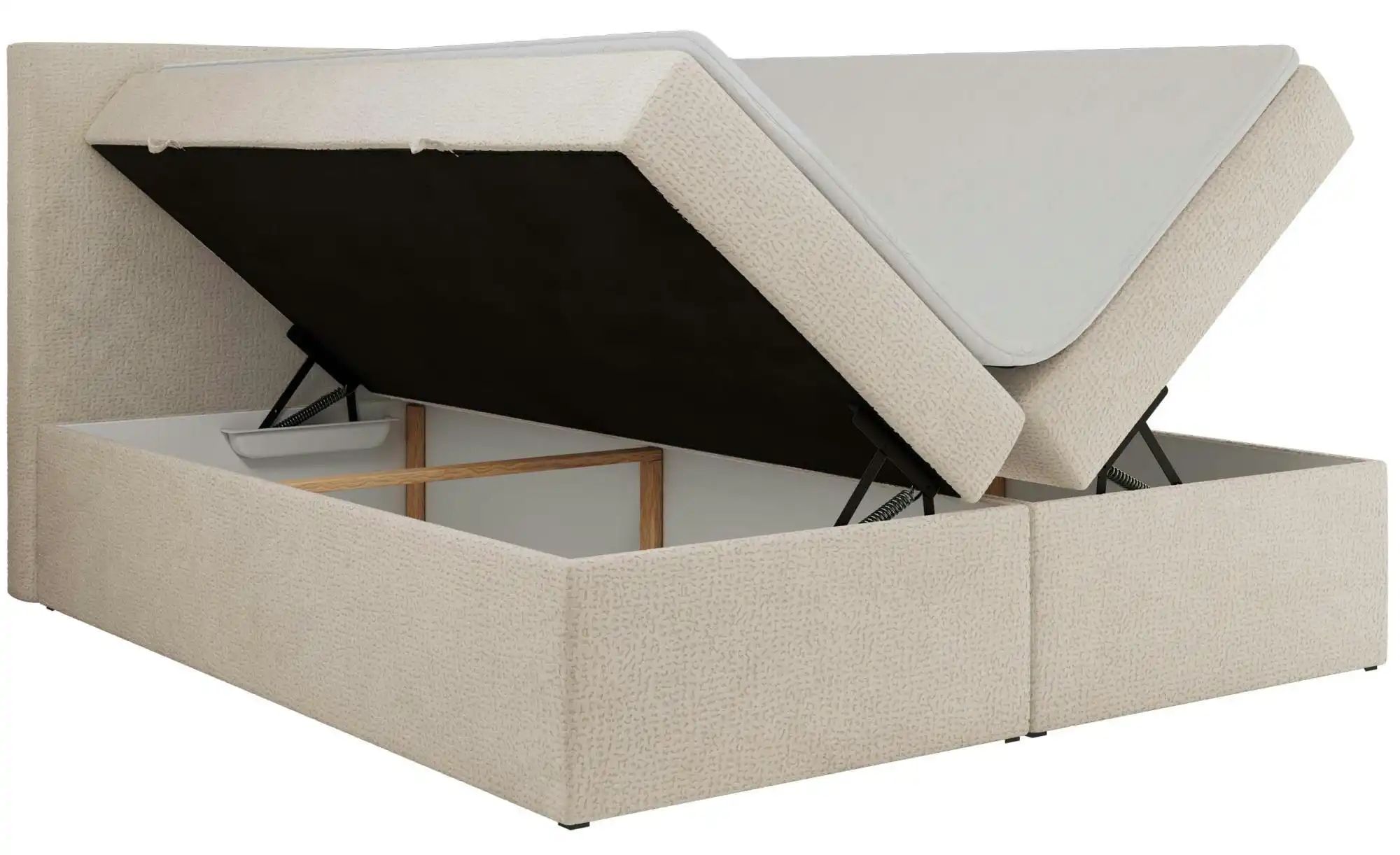 Boxbett mit Bettkasten Jaguar ¦ beige ¦ Maße (cm): H: 119 Betten > Komfortb günstig online kaufen