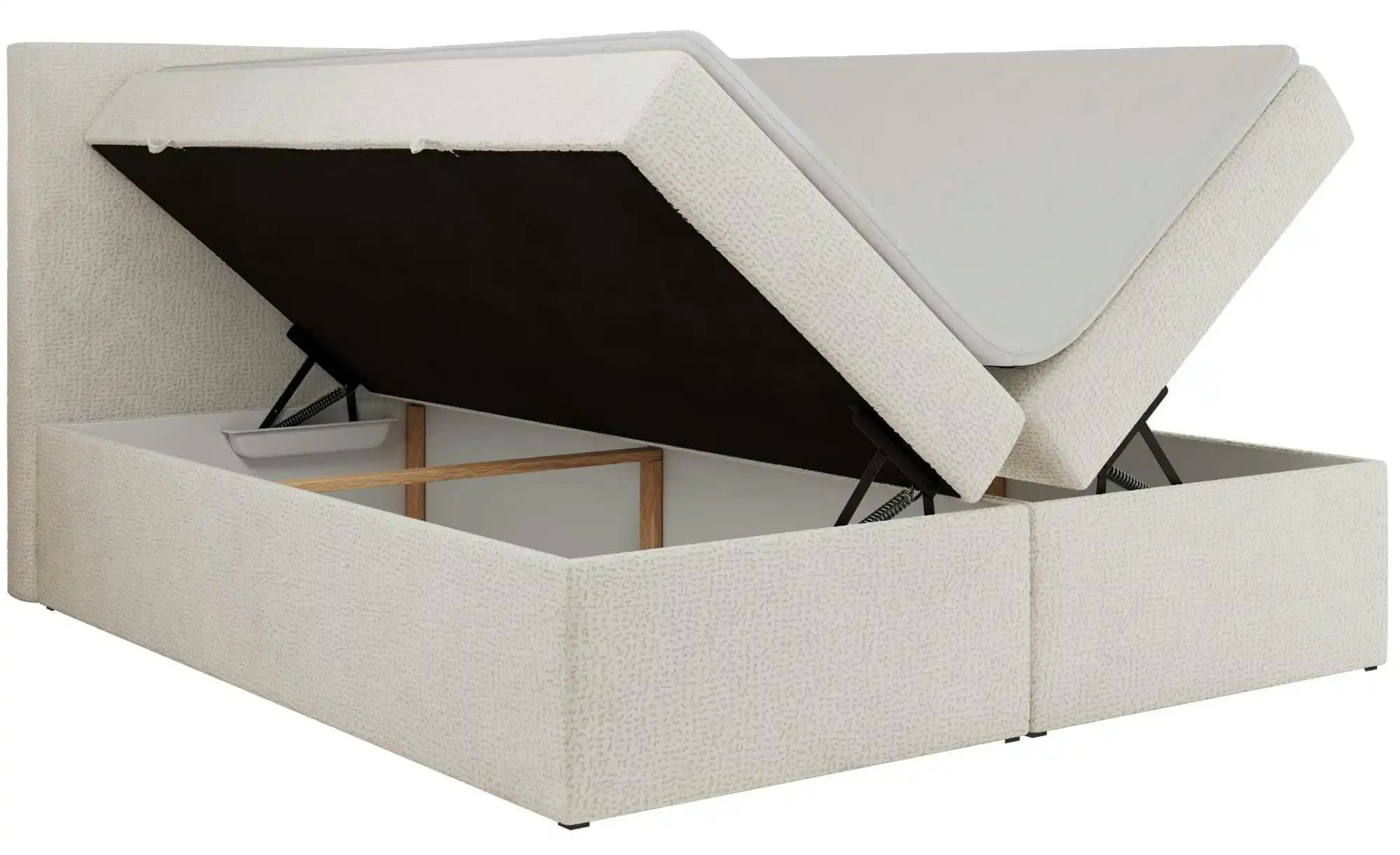 Boxbett mit Bettkasten Jaguar ¦ creme ¦ Maße (cm): H: 119 Betten > Komfortb günstig online kaufen