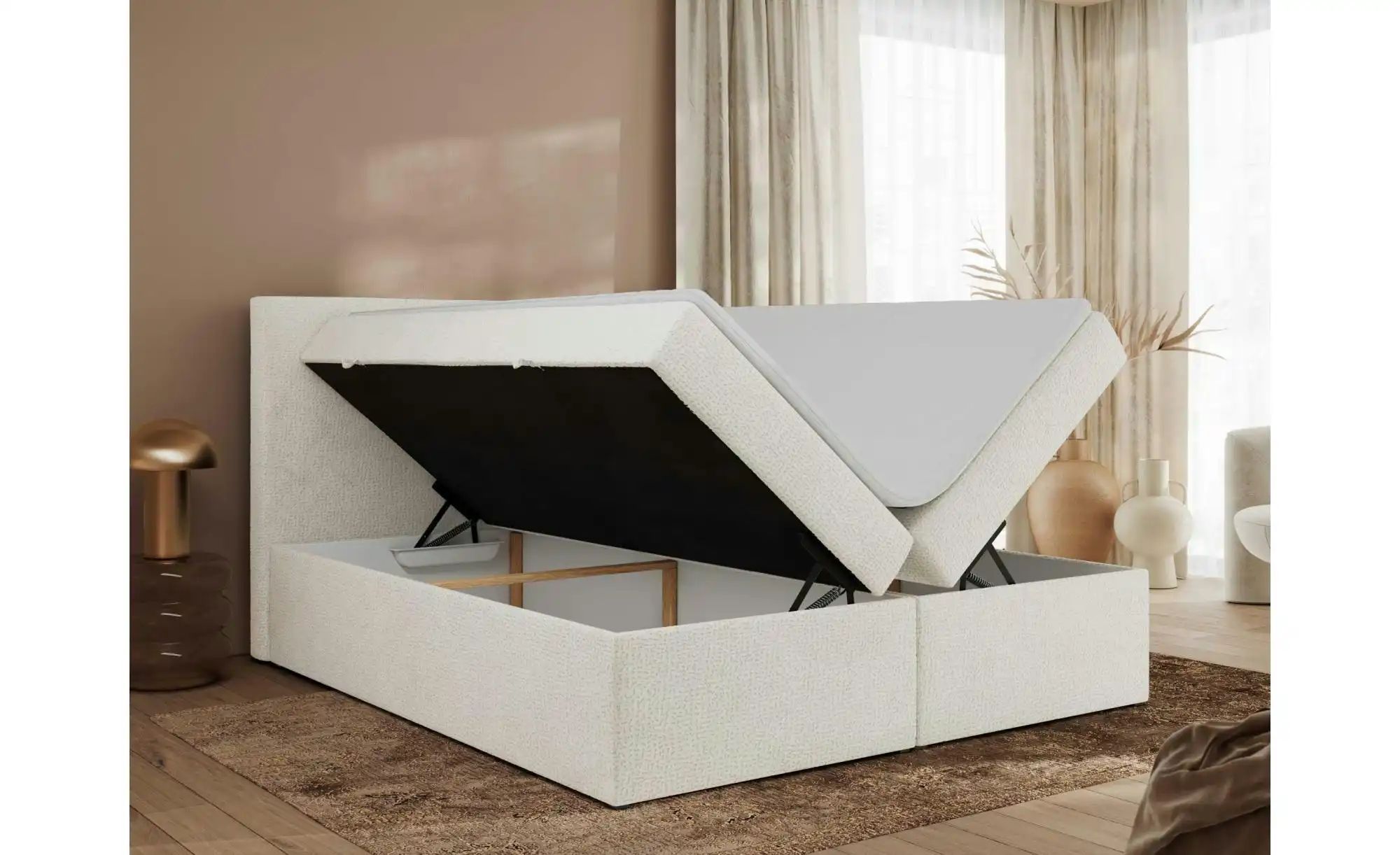 Thumbnail - Boxbett mit Bettkasten Jaguar ¦ creme ¦ Maße (cm): B: 184 H: 119 Betten > Komfortbetten - Höffner