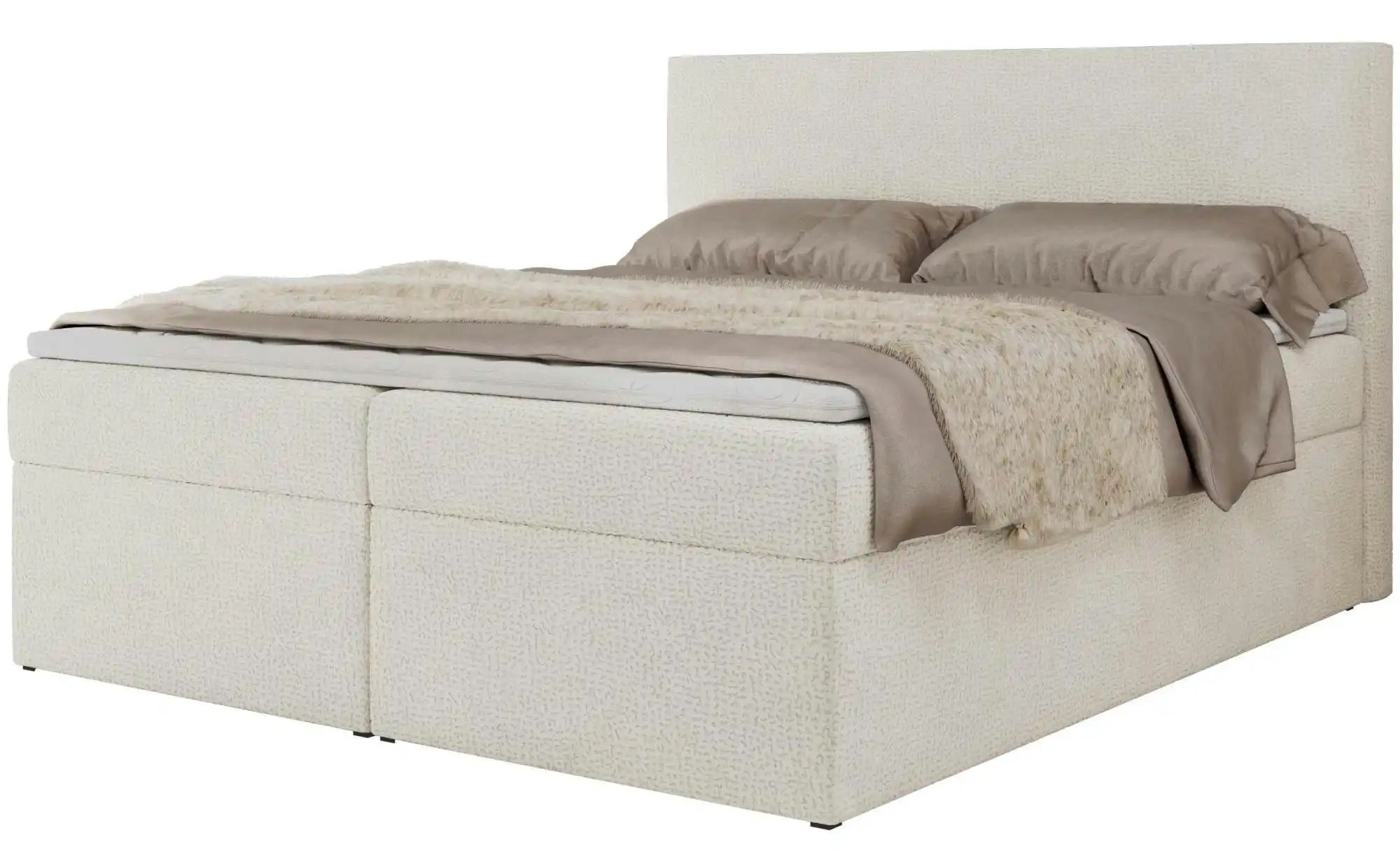 Boxbett mit Bettkasten Jaguar ¦ creme ¦ Maße (cm): H: 119 Betten > Komfortb günstig online kaufen