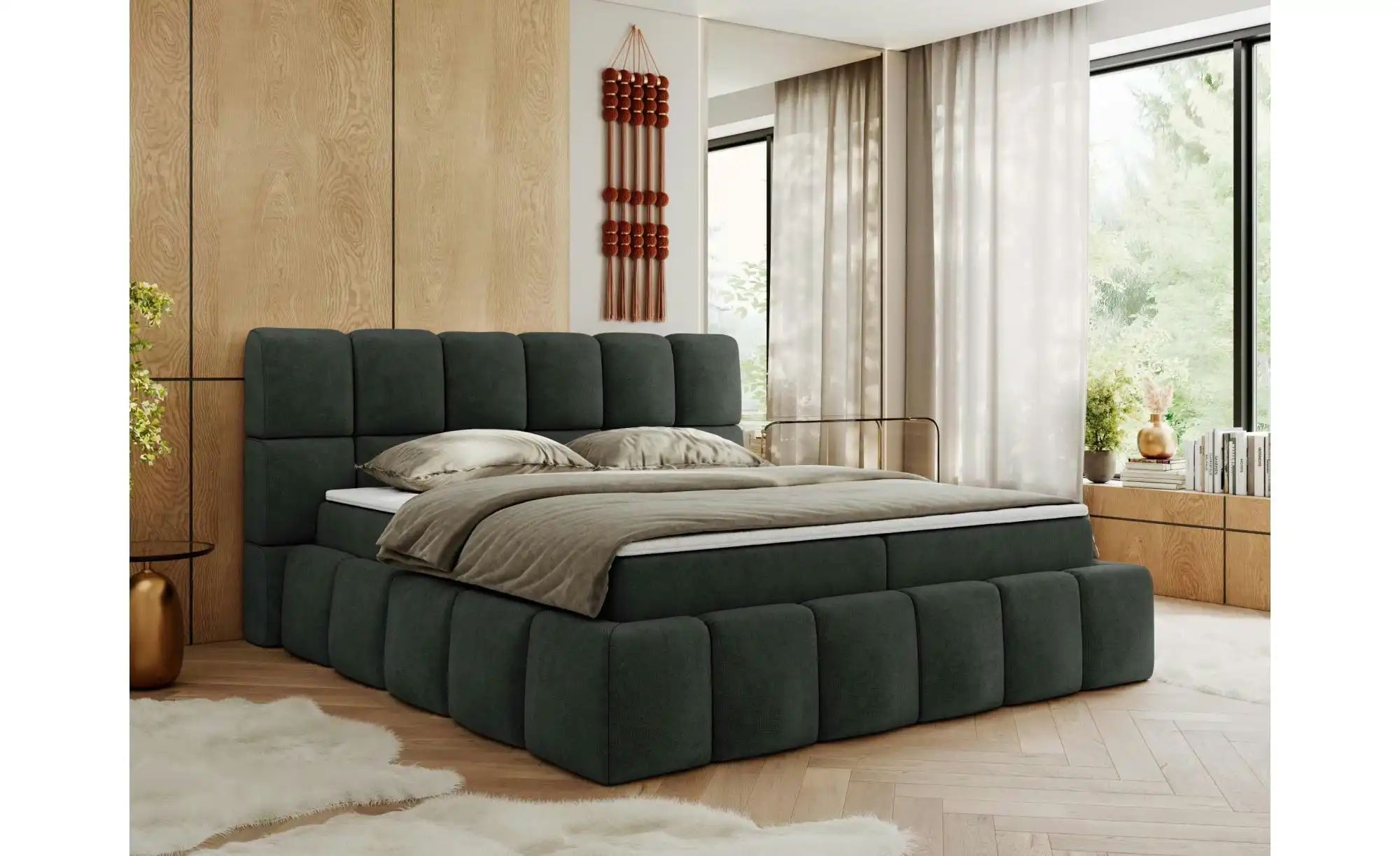 Boxbett mit Bettkasten Nira ¦ grau ¦ Maße (cm): H: 113 Betten > Komfortbett günstig online kaufen