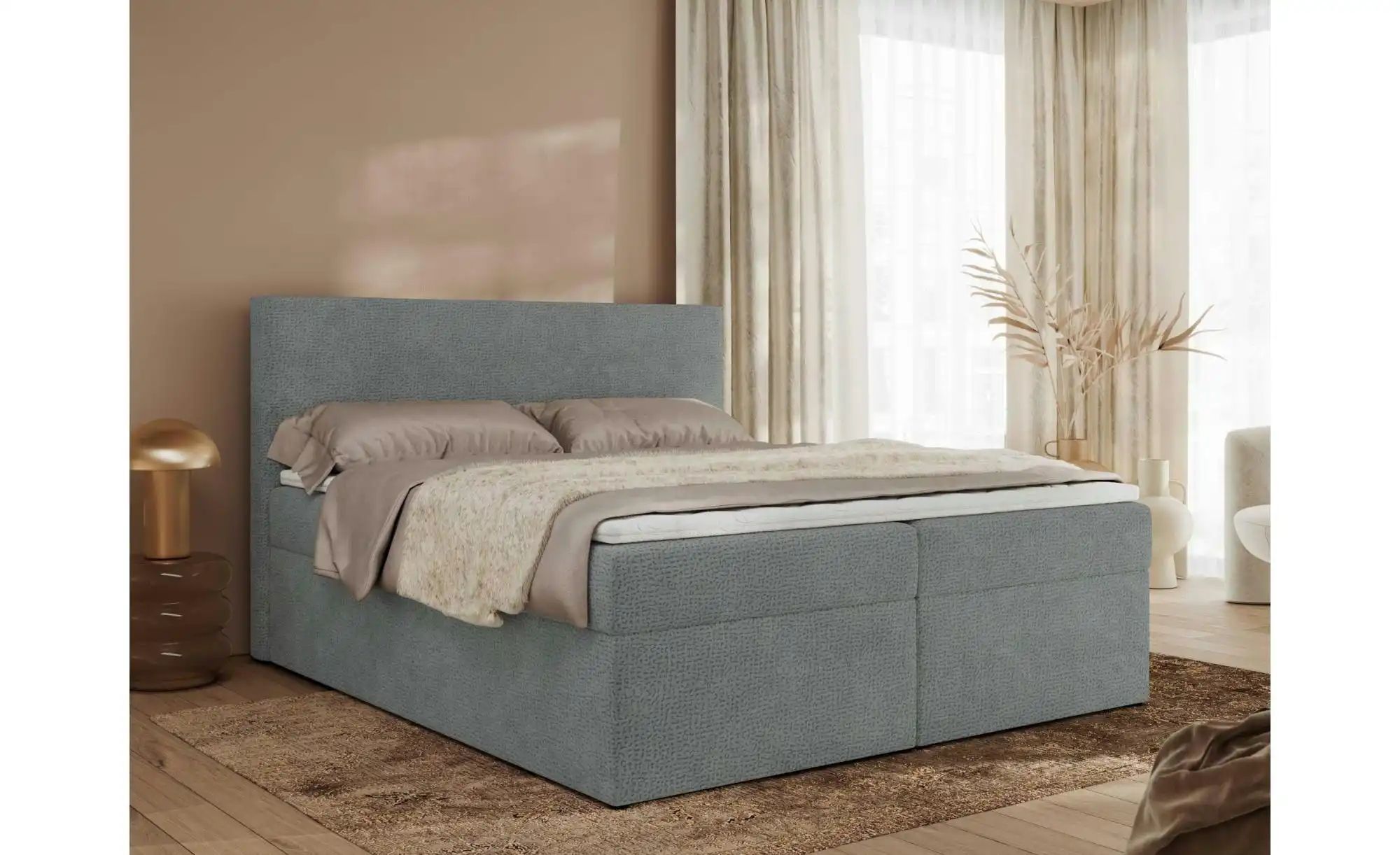 Boxbett mit Bettkasten Jaguar ¦ grau ¦ Maße (cm): H: 119 Betten > Komfortbe günstig online kaufen