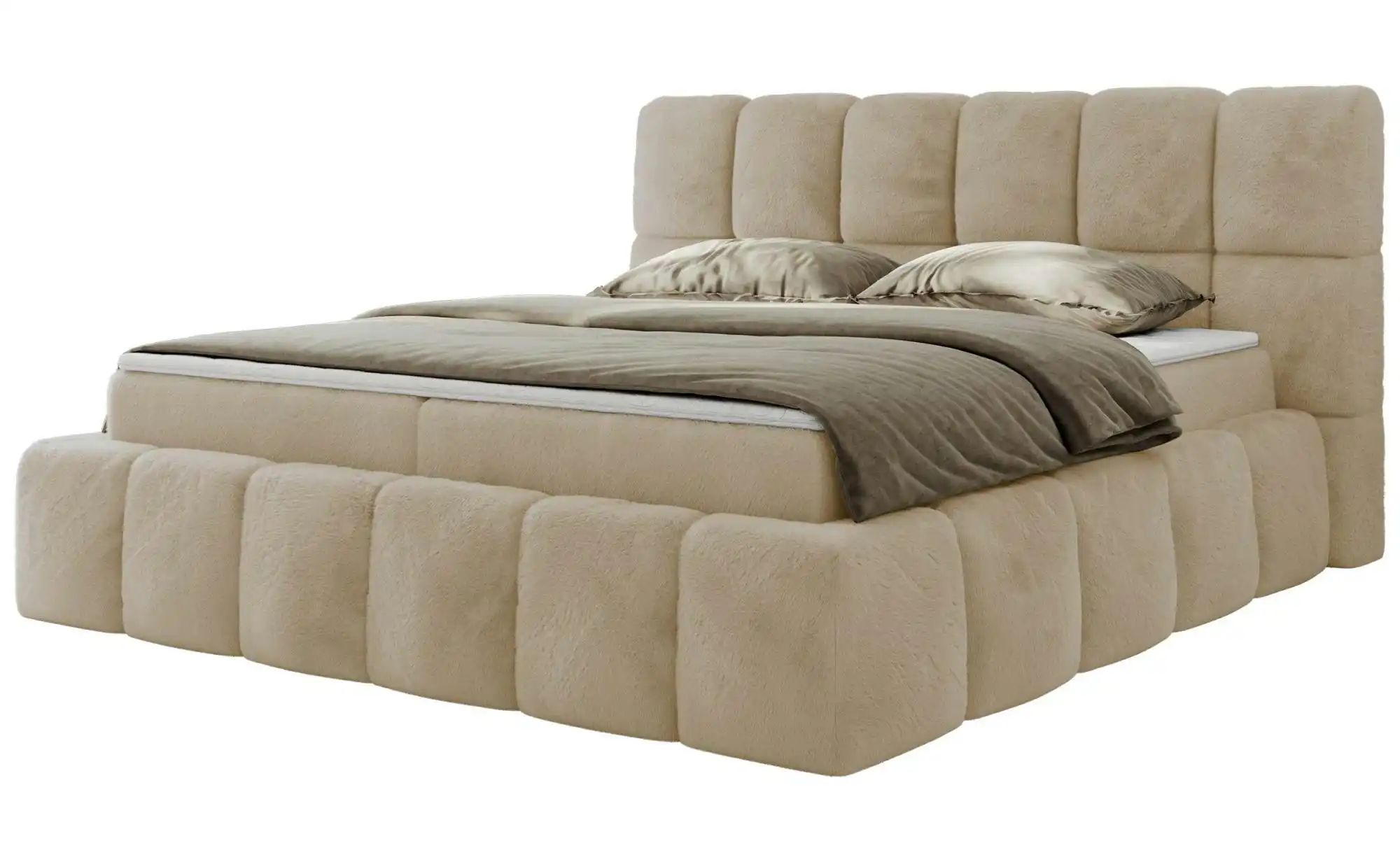 Boxbett mit Bettkasten Nira ¦ creme ¦ Maße (cm): B: 214 H: 113 Betten > Kom günstig online kaufen