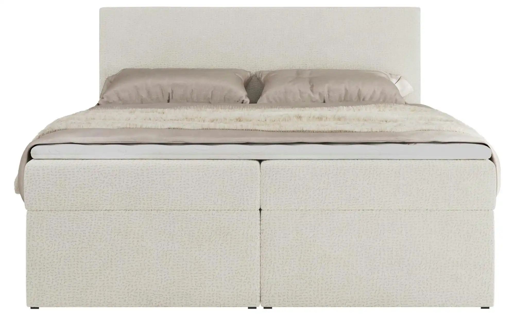 Boxbett mit Bettkasten Jaguar ¦ creme ¦ Maße (cm): H: 119 Betten > Komfortb günstig online kaufen