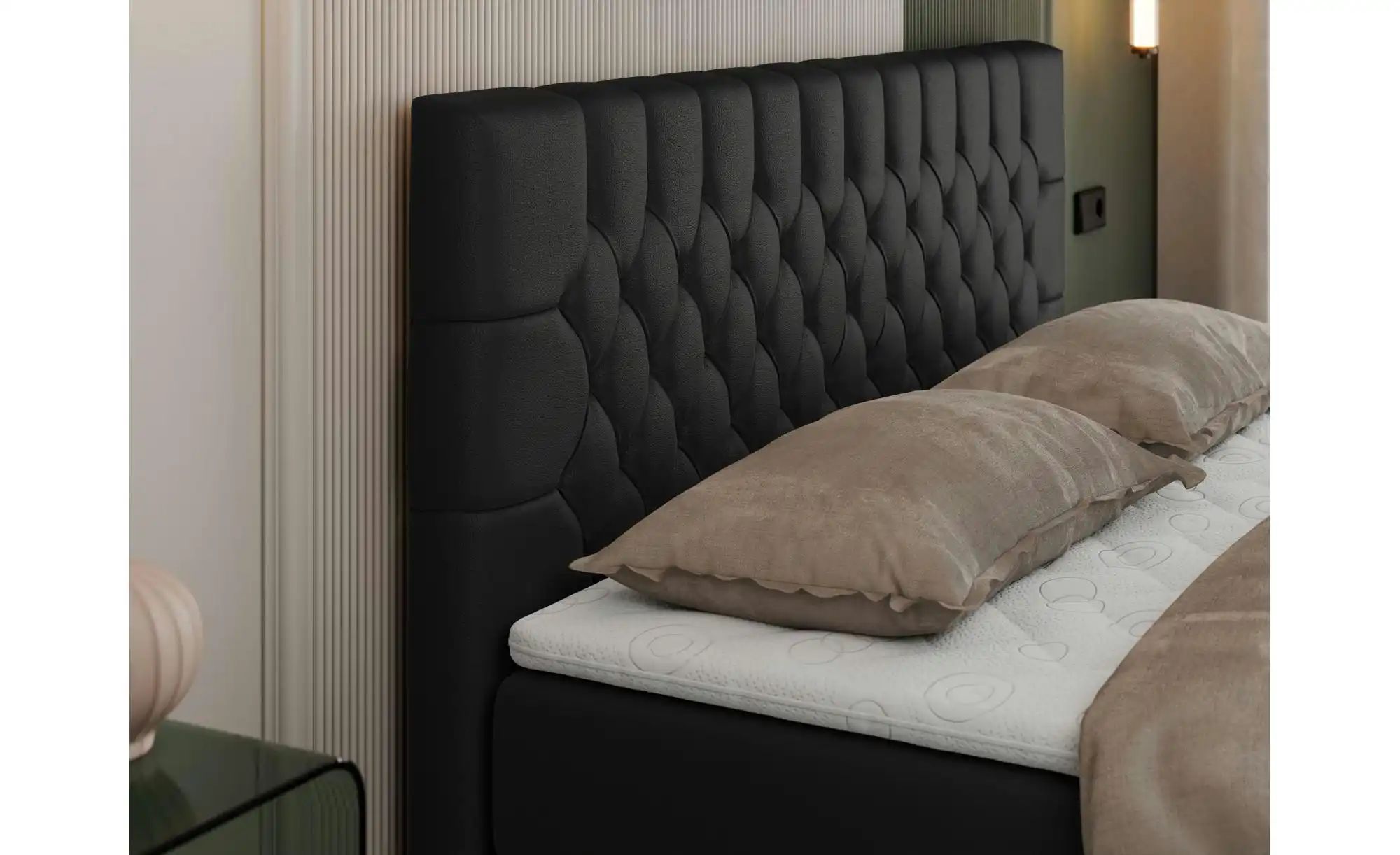 Thumbnail - Boxbett mit Bettkasten Pera ¦ schwarz ¦ Maße (cm): H: 125 Betten > Komfortbetten - Höffner