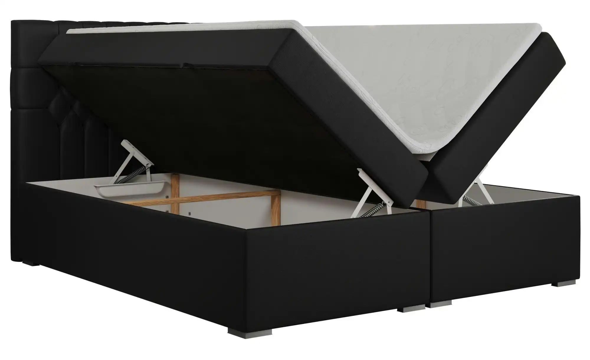 Thumbnail - Boxbett mit Bettkasten Pera ¦ schwarz ¦ Maße (cm): H: 125 Betten > Komfortbetten - Höffner