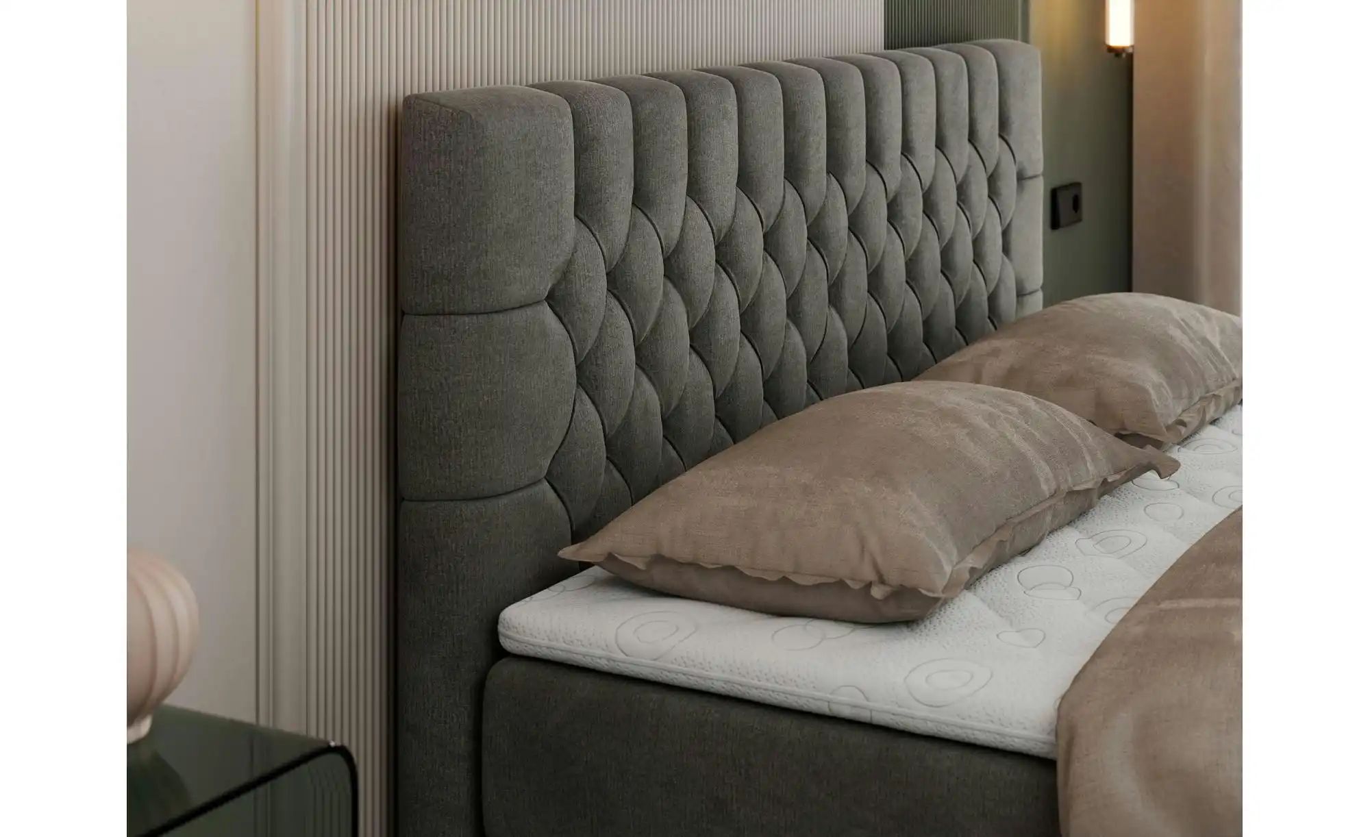 Thumbnail - Boxbett mit Bettkasten Pera ¦ grau ¦ Maße (cm): B: 180 H: 125 Betten > Komfortbetten - Höffner