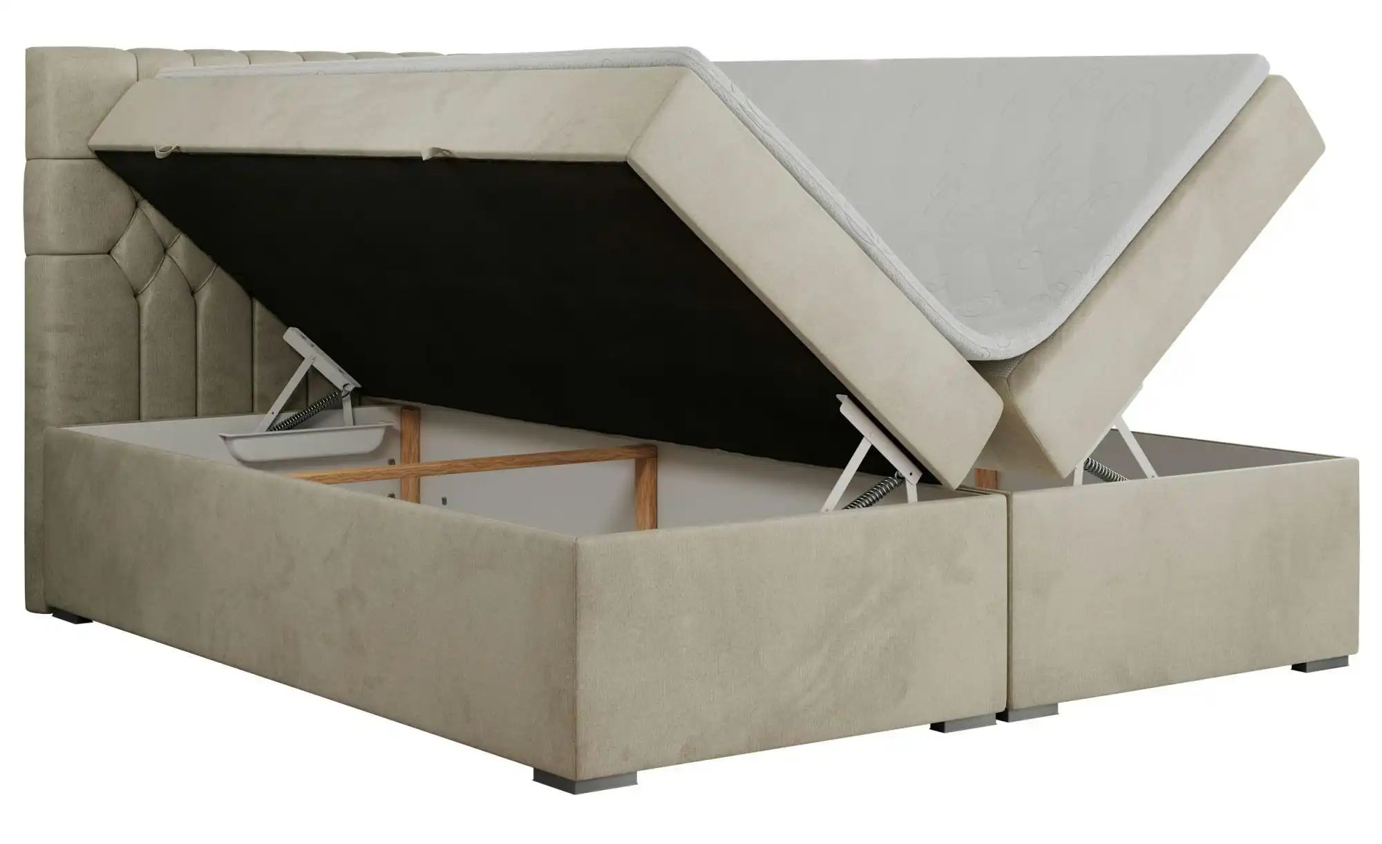 Boxbett mit Bettkasten Pera ¦ beige ¦ Maße (cm): B: 120 H: 125 Betten > Kom günstig online kaufen