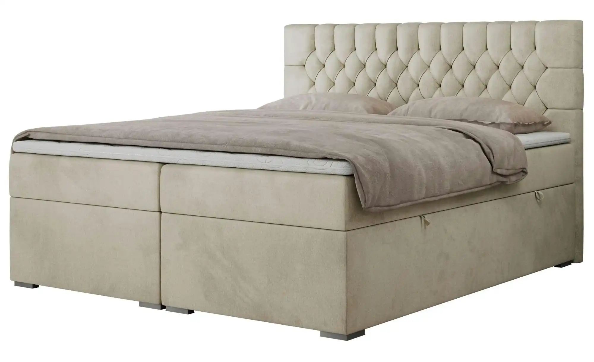 Boxbett mit Bettkasten Pera ¦ beige ¦ Maße (cm): B: 120 H: 125 Betten > Kom günstig online kaufen