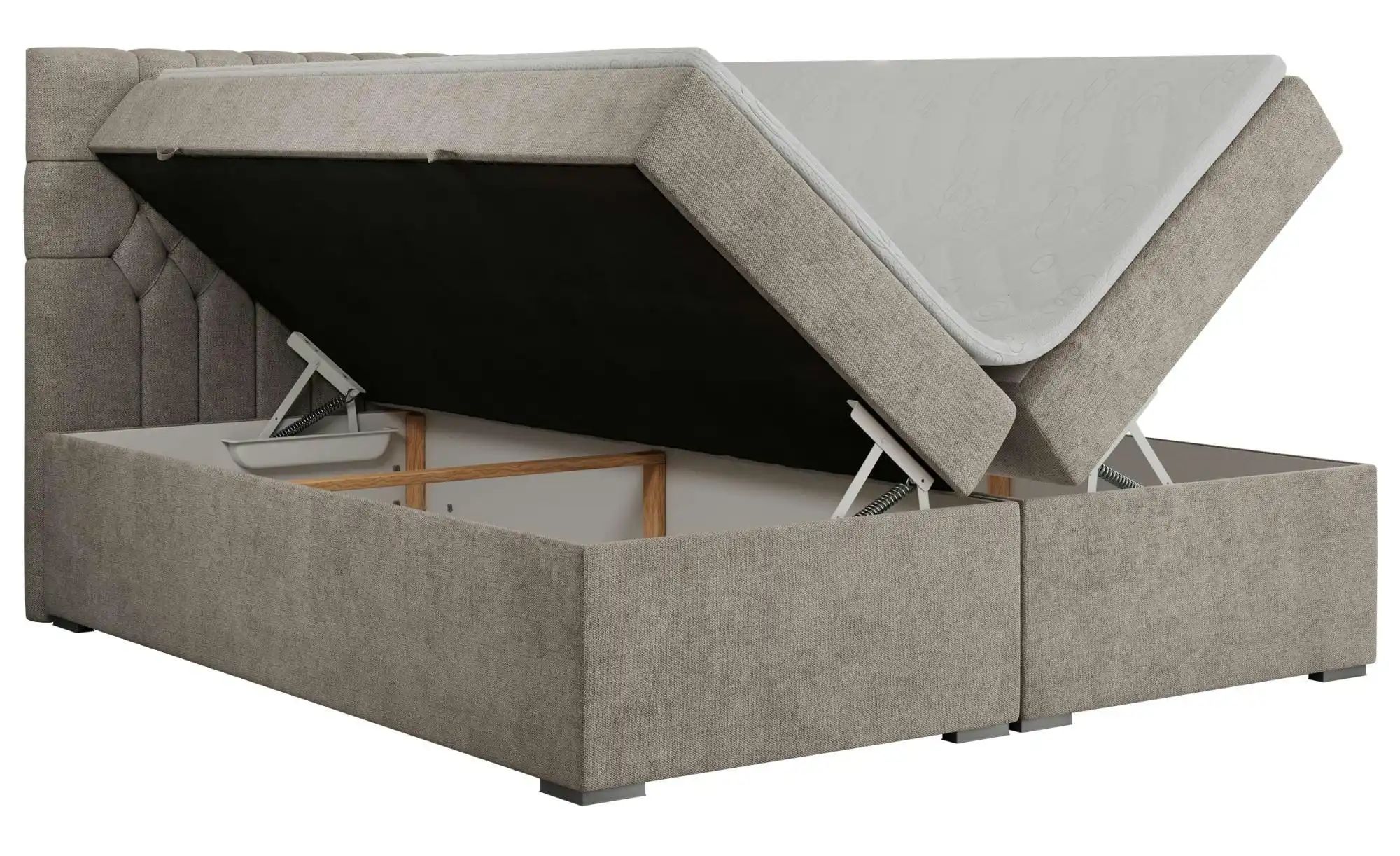 Boxbett mit Bettkasten Pera ¦ beige ¦ Maße (cm): H: 125 Betten > Komfortbet günstig online kaufen