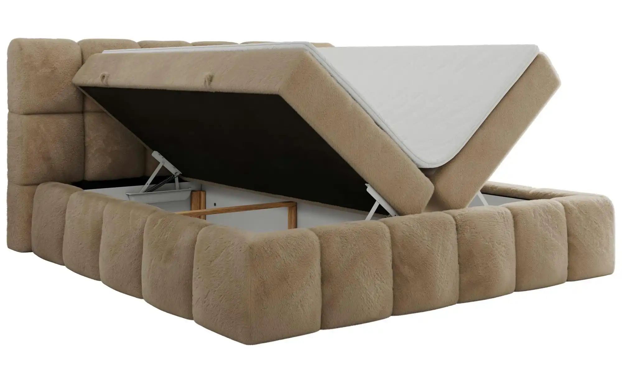 Boxbett mit Bettkasten Nira ¦ beige ¦ Maße (cm): B: 174 H: 113 Betten > Kom günstig online kaufen