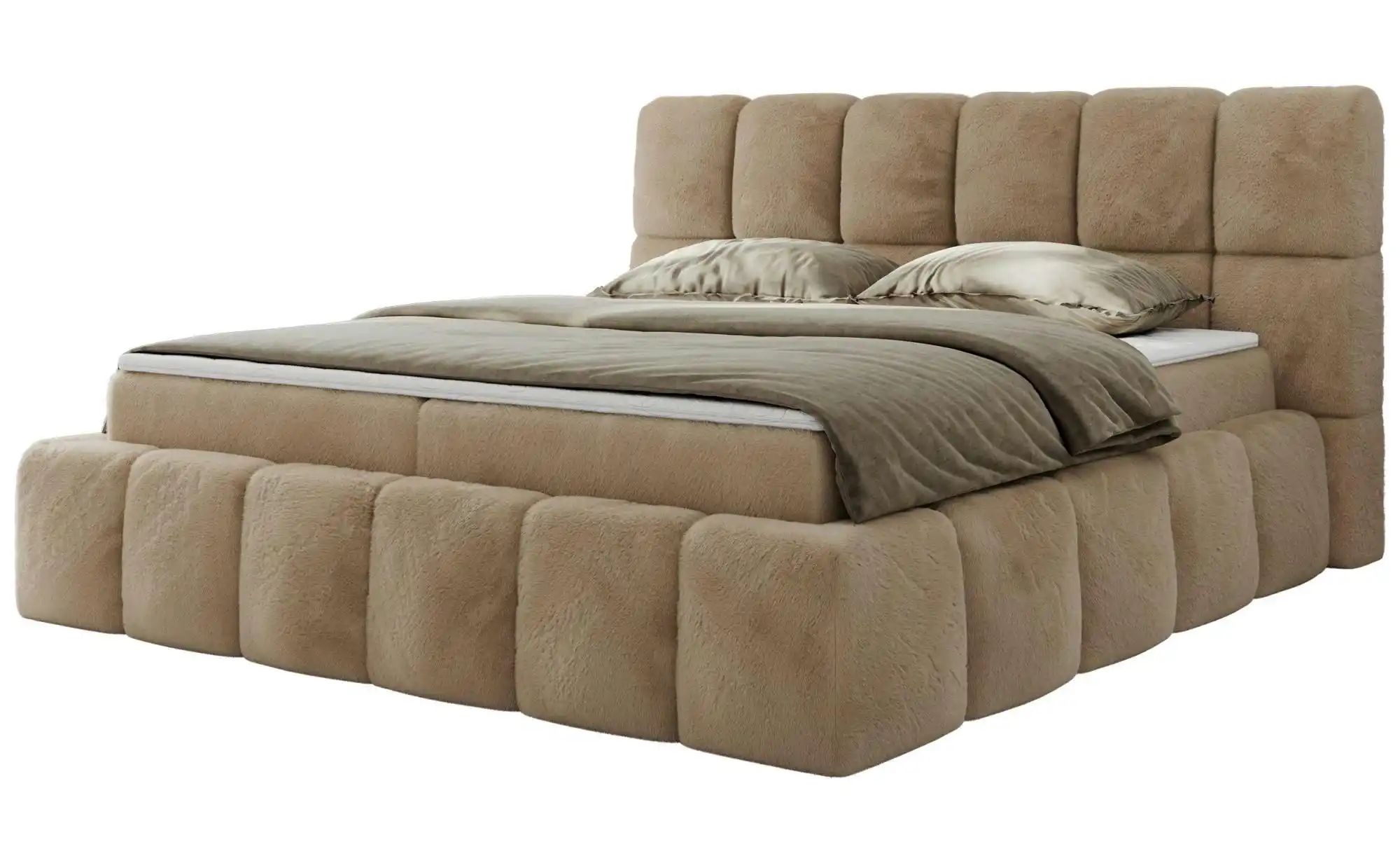 Boxbett mit Bettkasten Nira ¦ beige ¦ Maße (cm): B: 174 H: 113 Betten > Kom günstig online kaufen