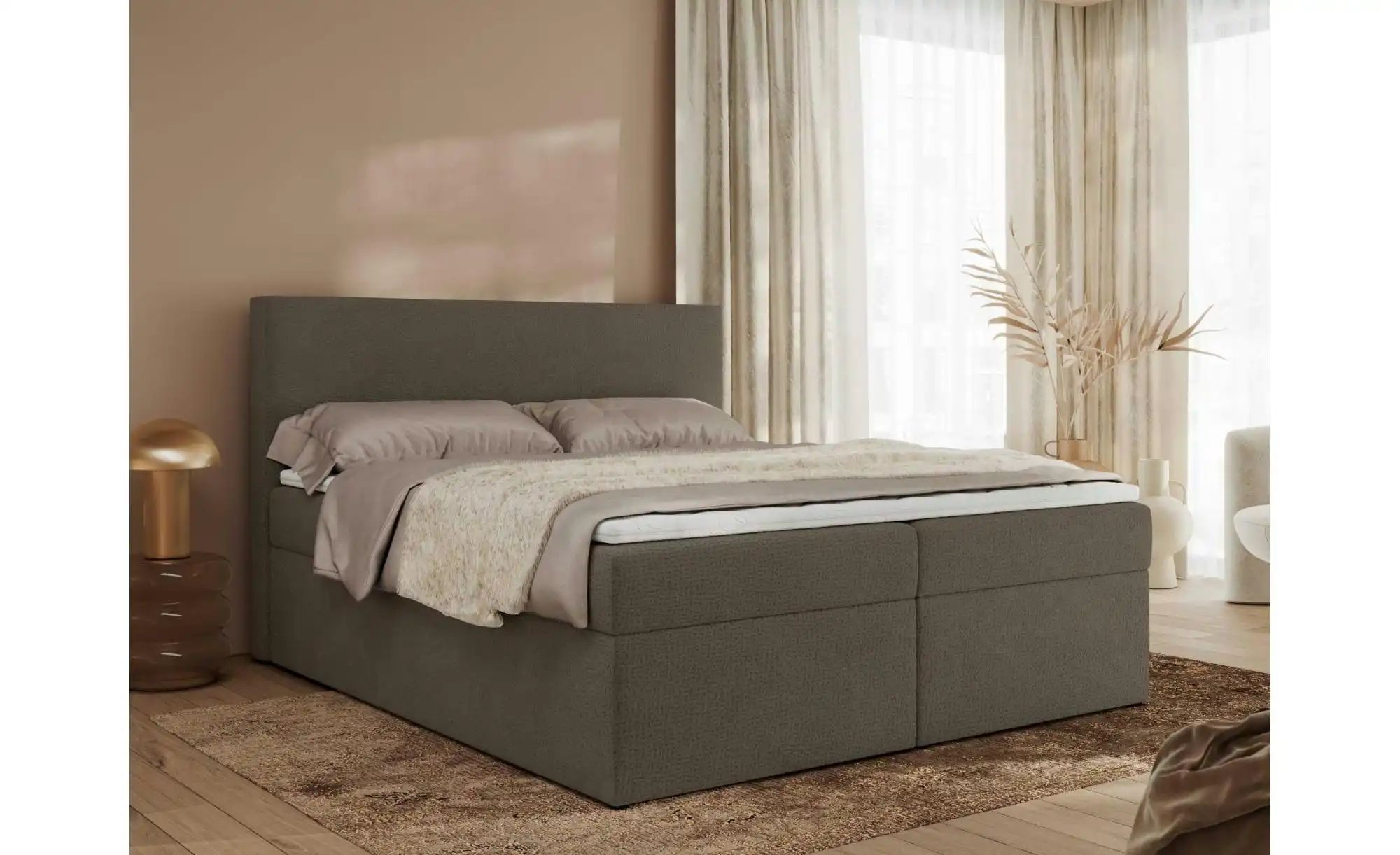 Boxbett mit Bettkasten Jaguar ¦ braun ¦ Maße (cm): H: 119 Betten > Komfortb günstig online kaufen