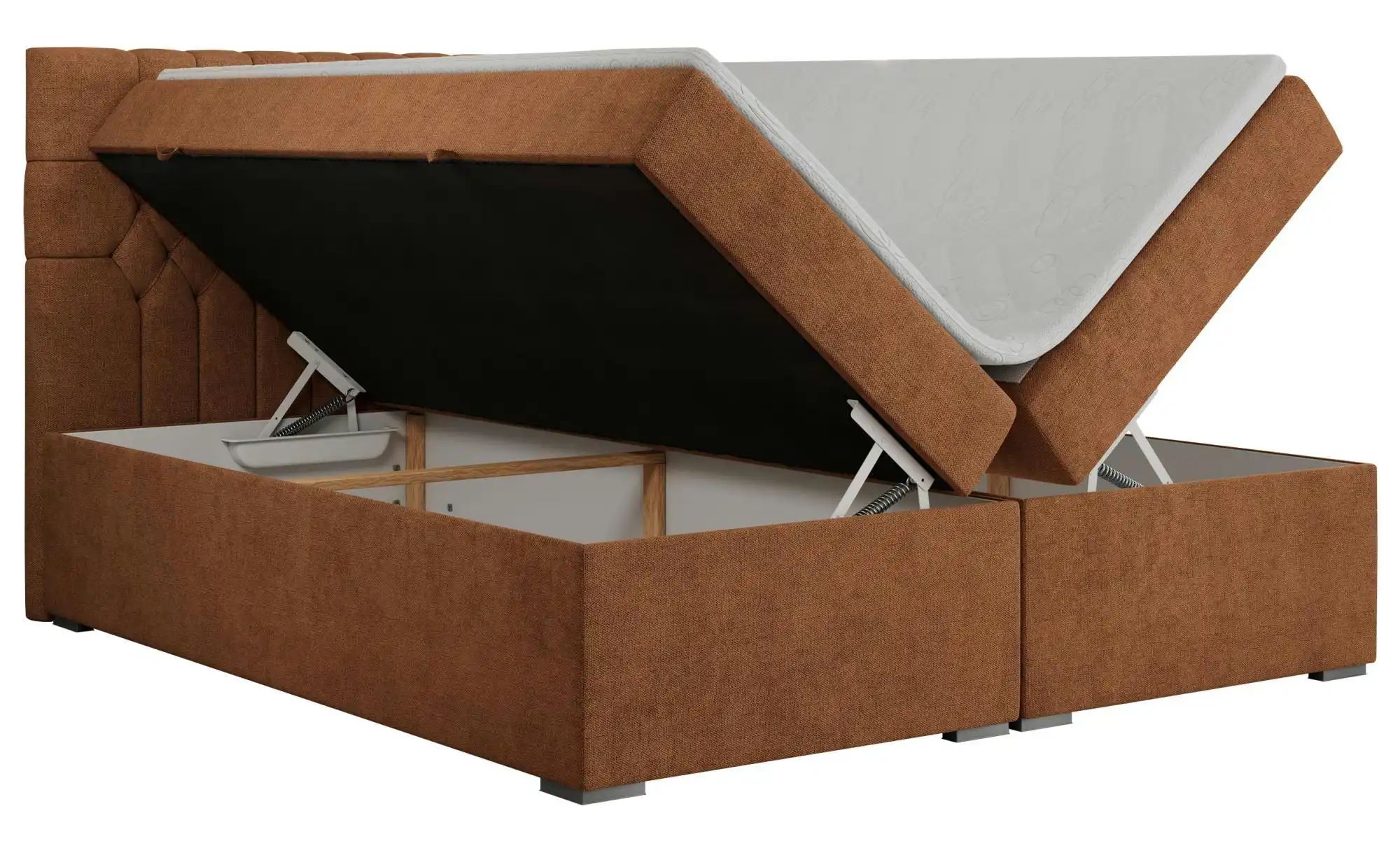 Boxbett mit Bettkasten Pera ¦ orange ¦ Maße (cm): H: 125 Betten > Polsterbe günstig online kaufen