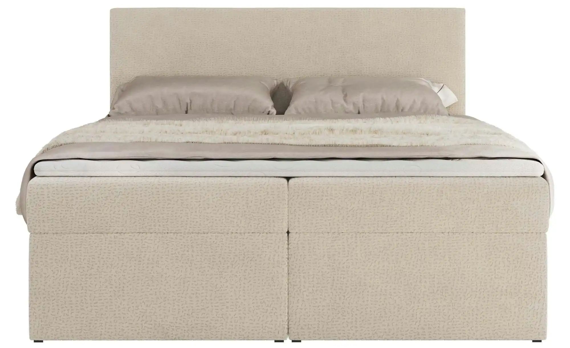 Boxbett mit Bettkasten Jaguar ¦ beige ¦ Maße (cm): H: 119 Betten > Komfortb günstig online kaufen